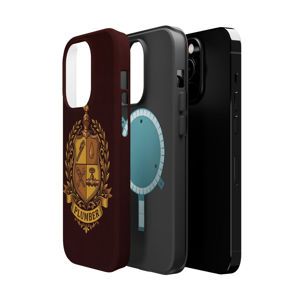 Plumber Crest Phone Case — Heraldic Shield Wireless Charging Cover