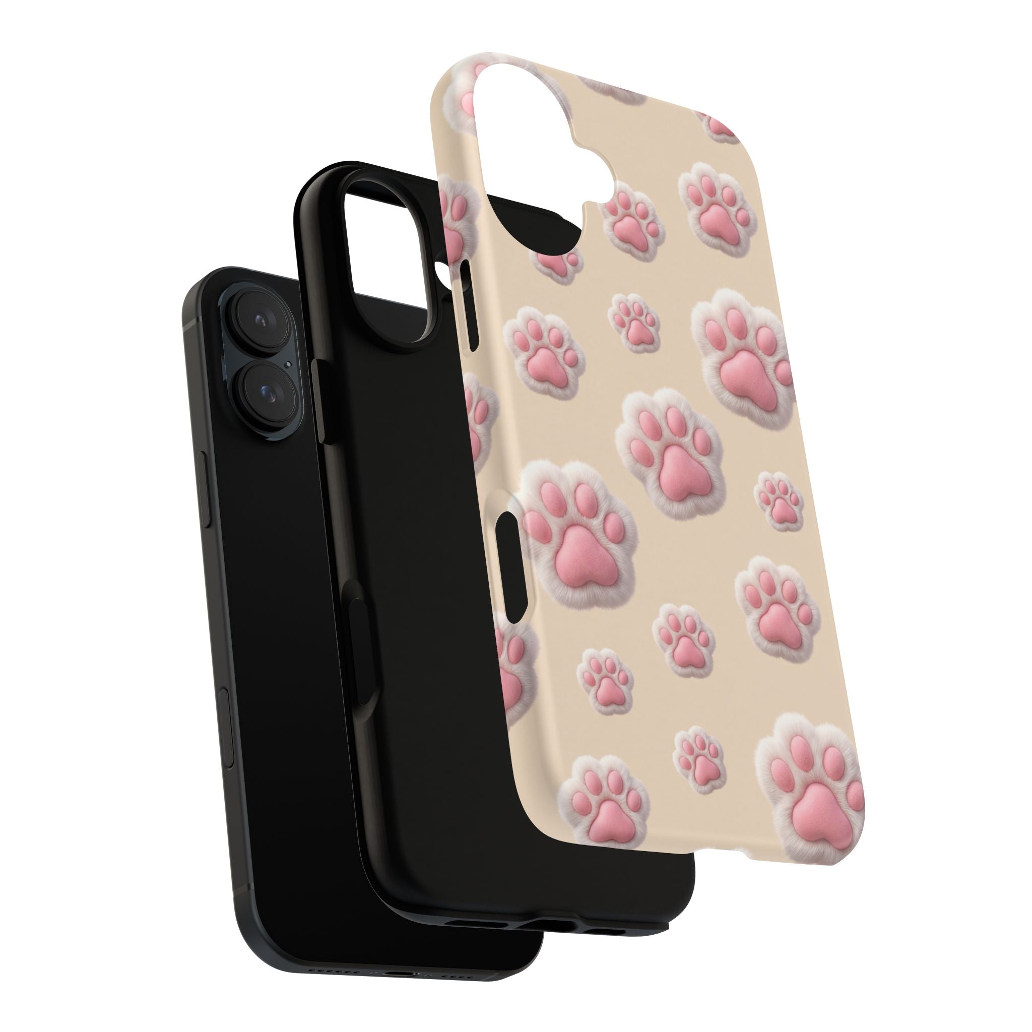 Golden Retriever Paw Print Phone Case | Cute Pink Paw Pattern for Dog Lovers | iPhone & Samsung