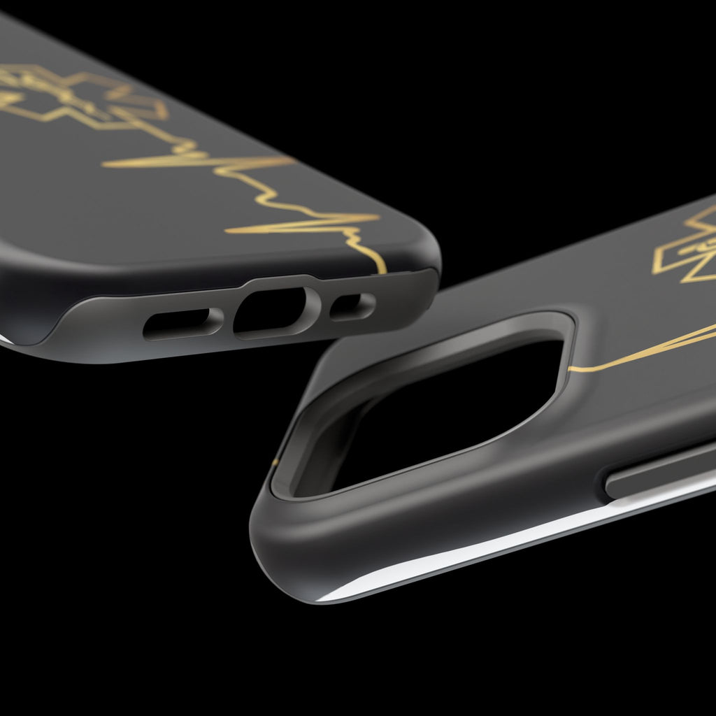 Paramedic/EMT Heartbeat Line Phone Case — Magnetic Wireless Charging Cover