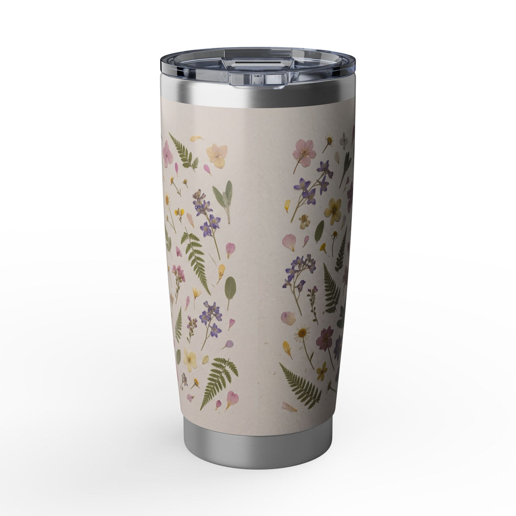 Horse Personalized Tumbler | Pressed Wildflower Art — 20 oz Stainless Travel Mug