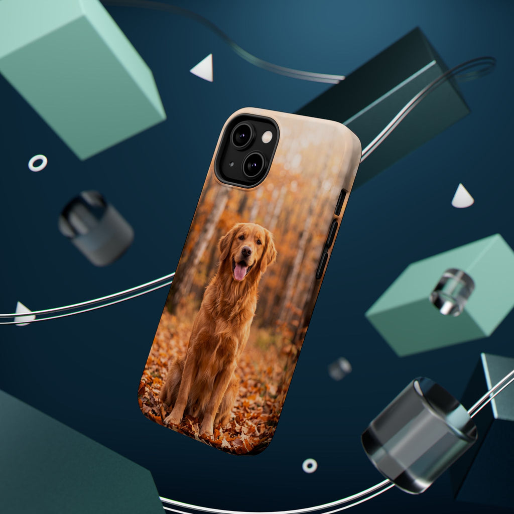 Autumn Golden Retriever Phone Case — Impact-Resistant Wireless Charging Cover