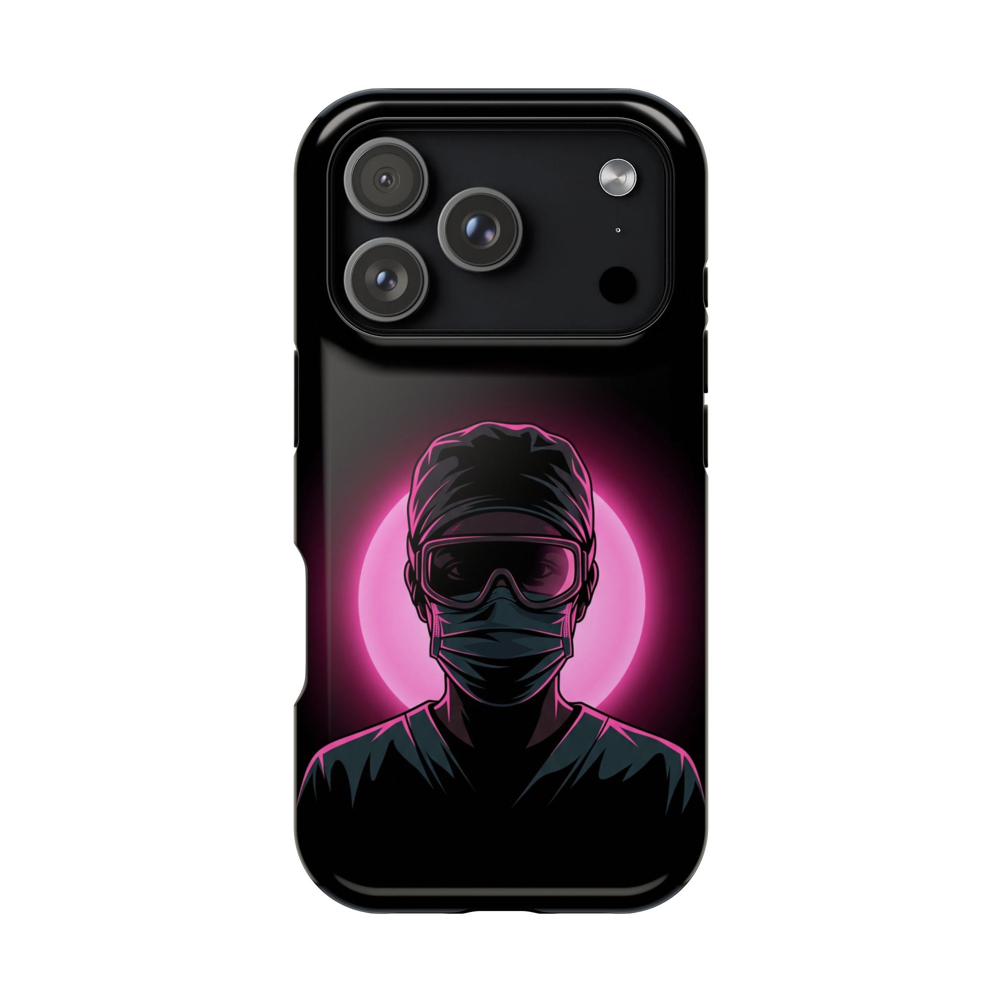 Nurse Portrait Phone Case — Navy Wireless Charging Cover