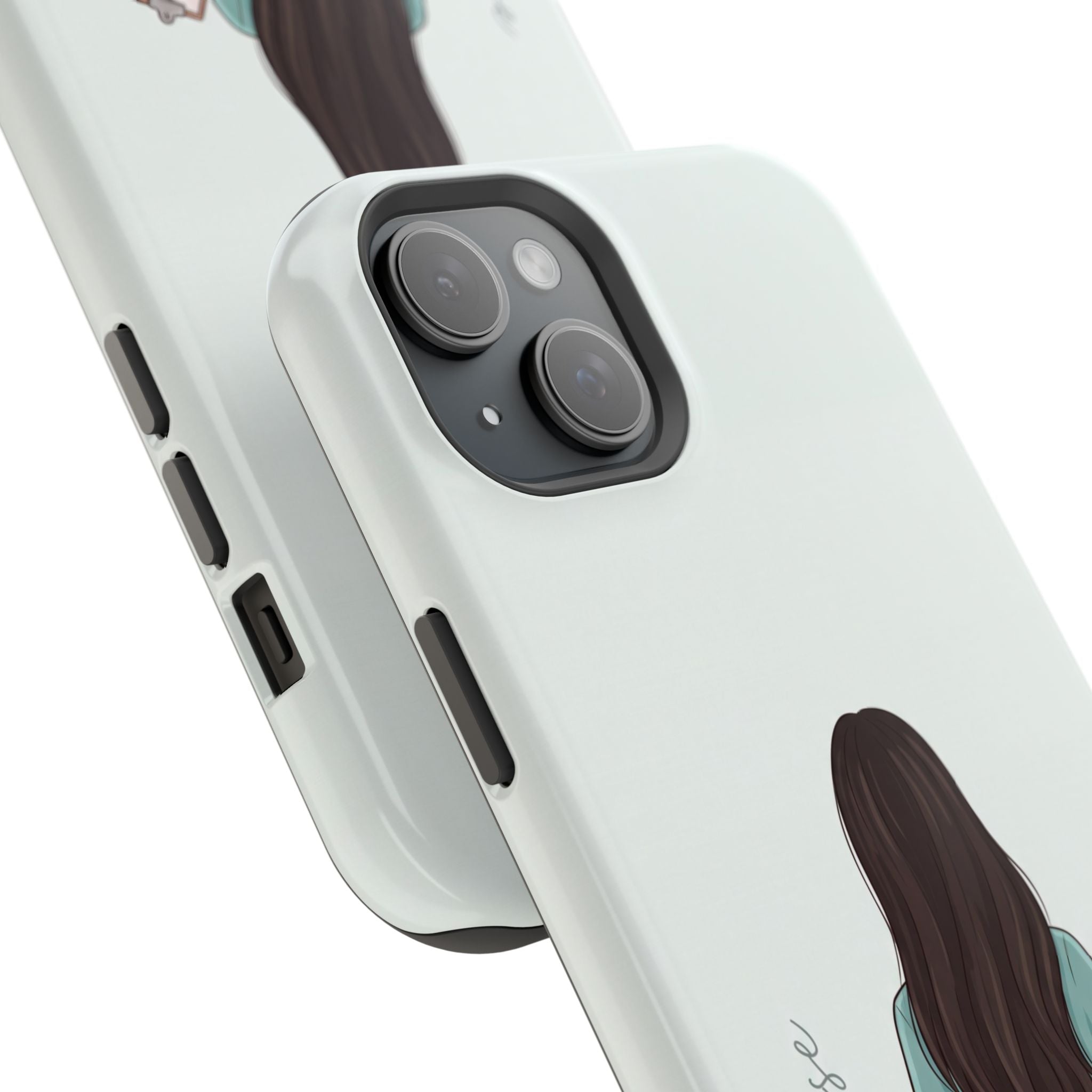 Nurse Illustration Phone Case — Impact-Resistant Wireless Charging Cover