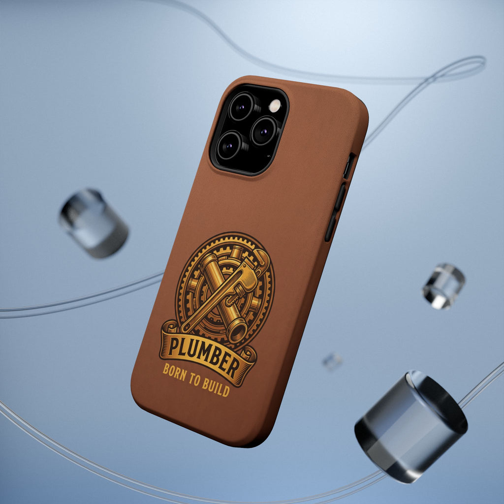 Plumber Born to Build Phone Case — Badge Wireless Charging Cover