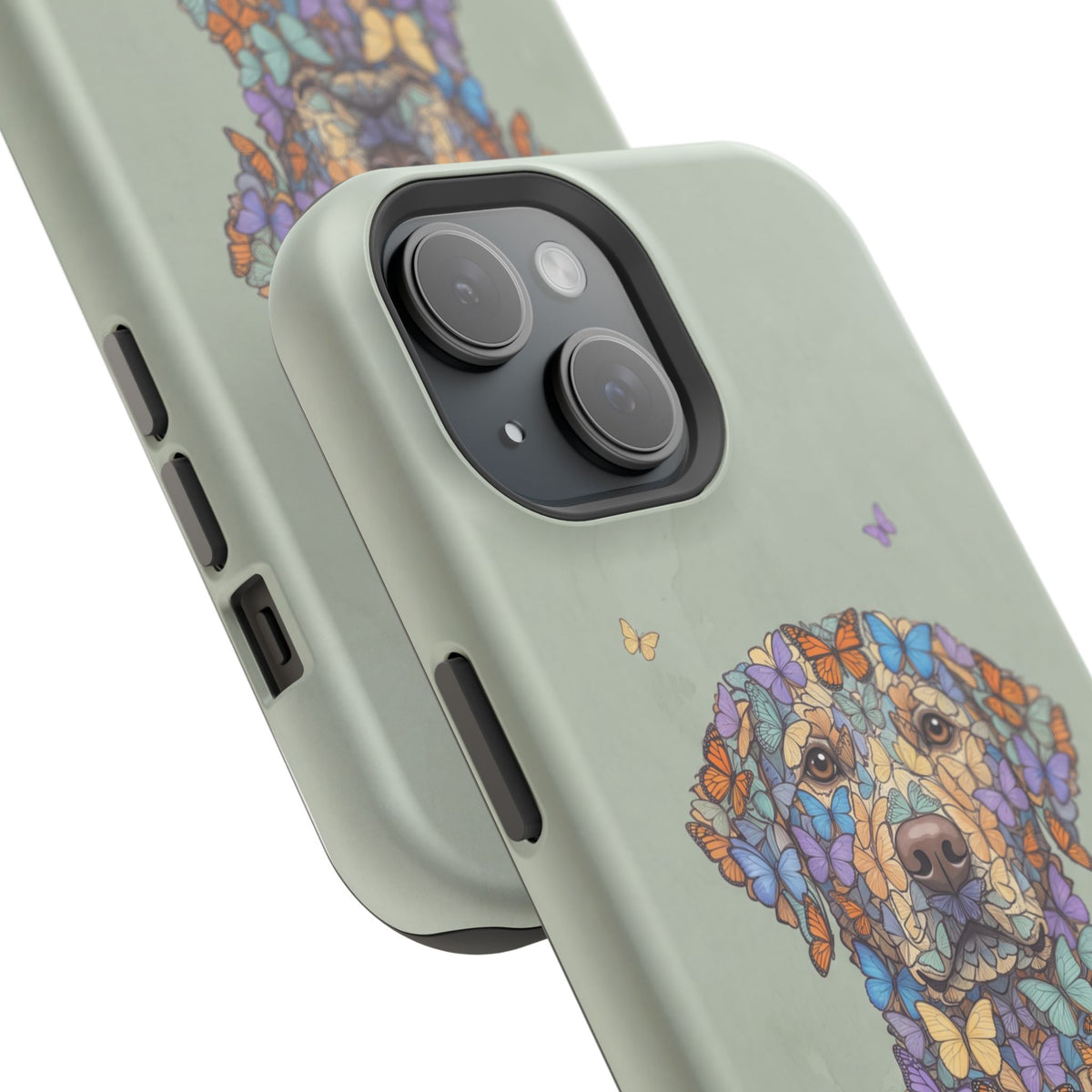 Personalized Butterfly Labrador Phone Case — Tough Magnetic Case with Wireless Charging
