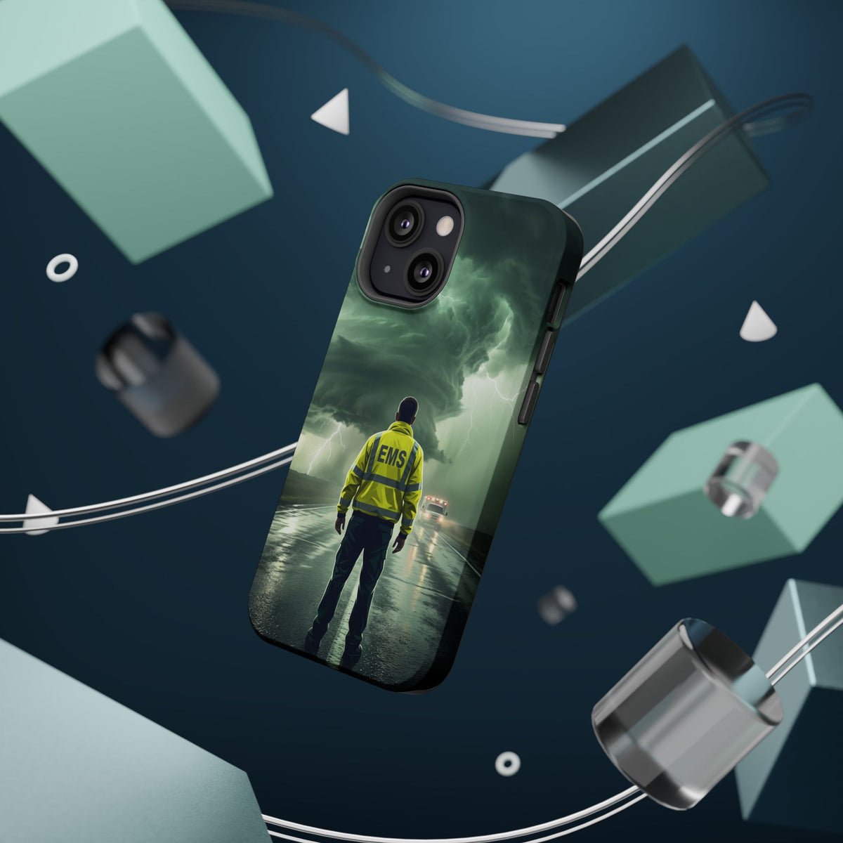 EMS Green Storm Phone Case — Magnetic Wireless Charging Cover