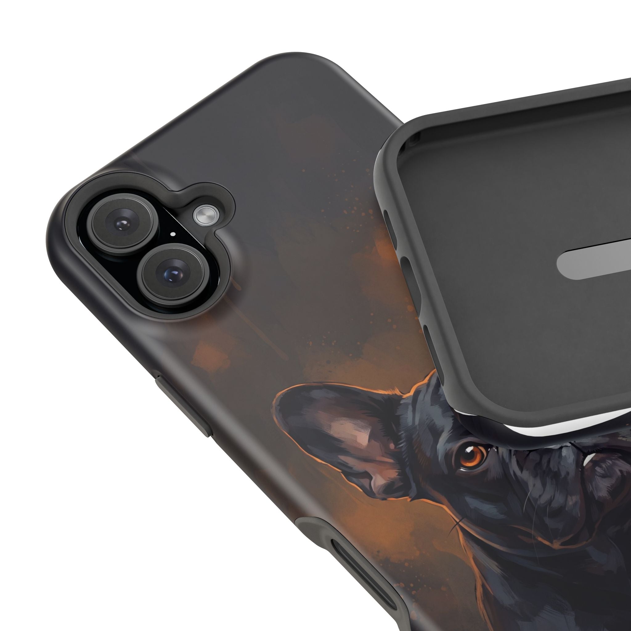 French Bulldog Portrait Phone Case — Impact-Resistant Wireless Charging Cover