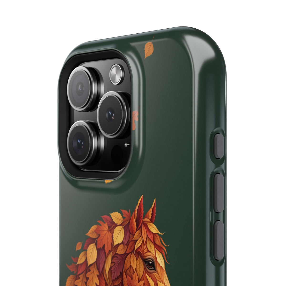 Autumn Leaves Horse Phone Case — Tough Magnetic Case with Wireless Charging
