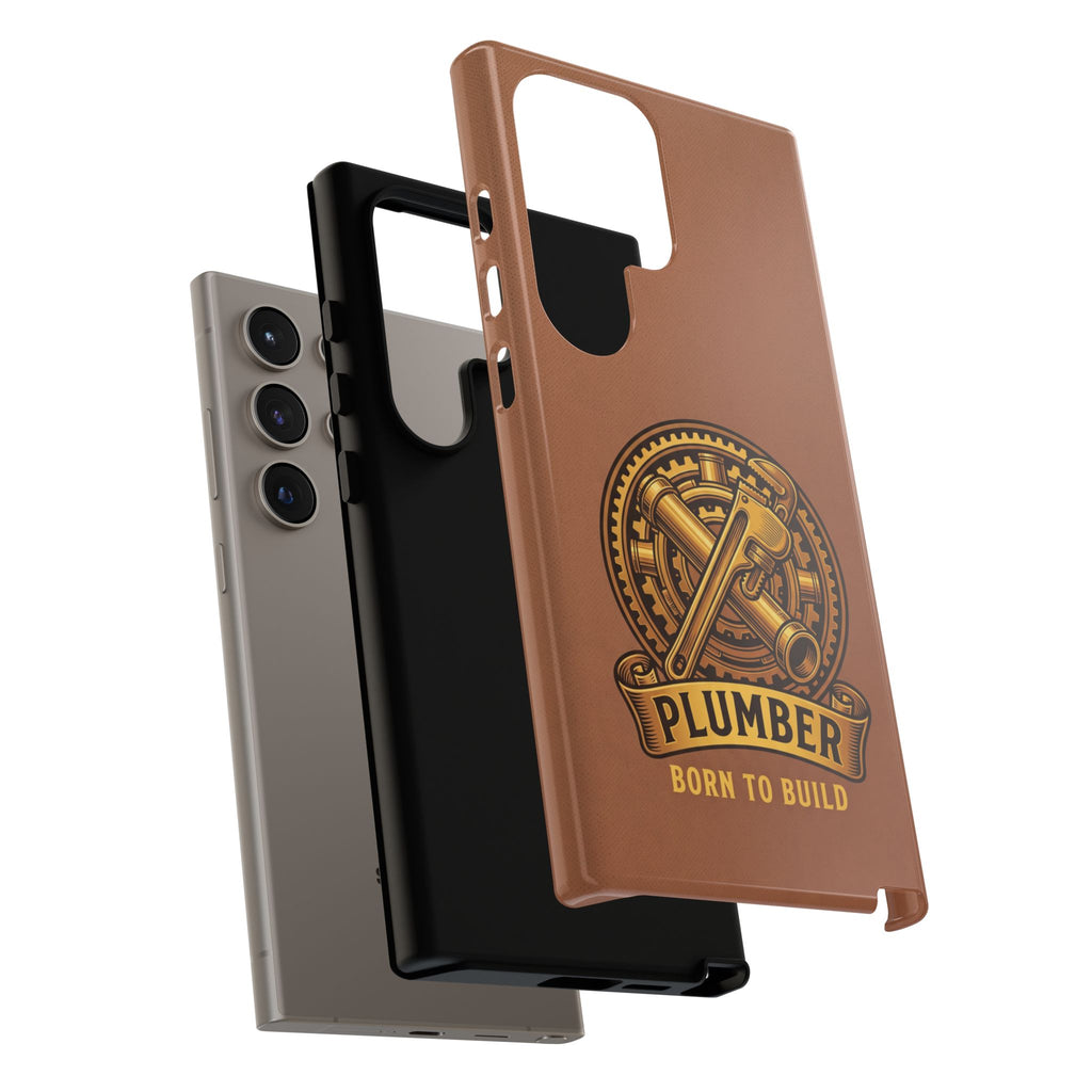 Plumber Born to Build Leather Phone Case - Samsung & iPhone Series