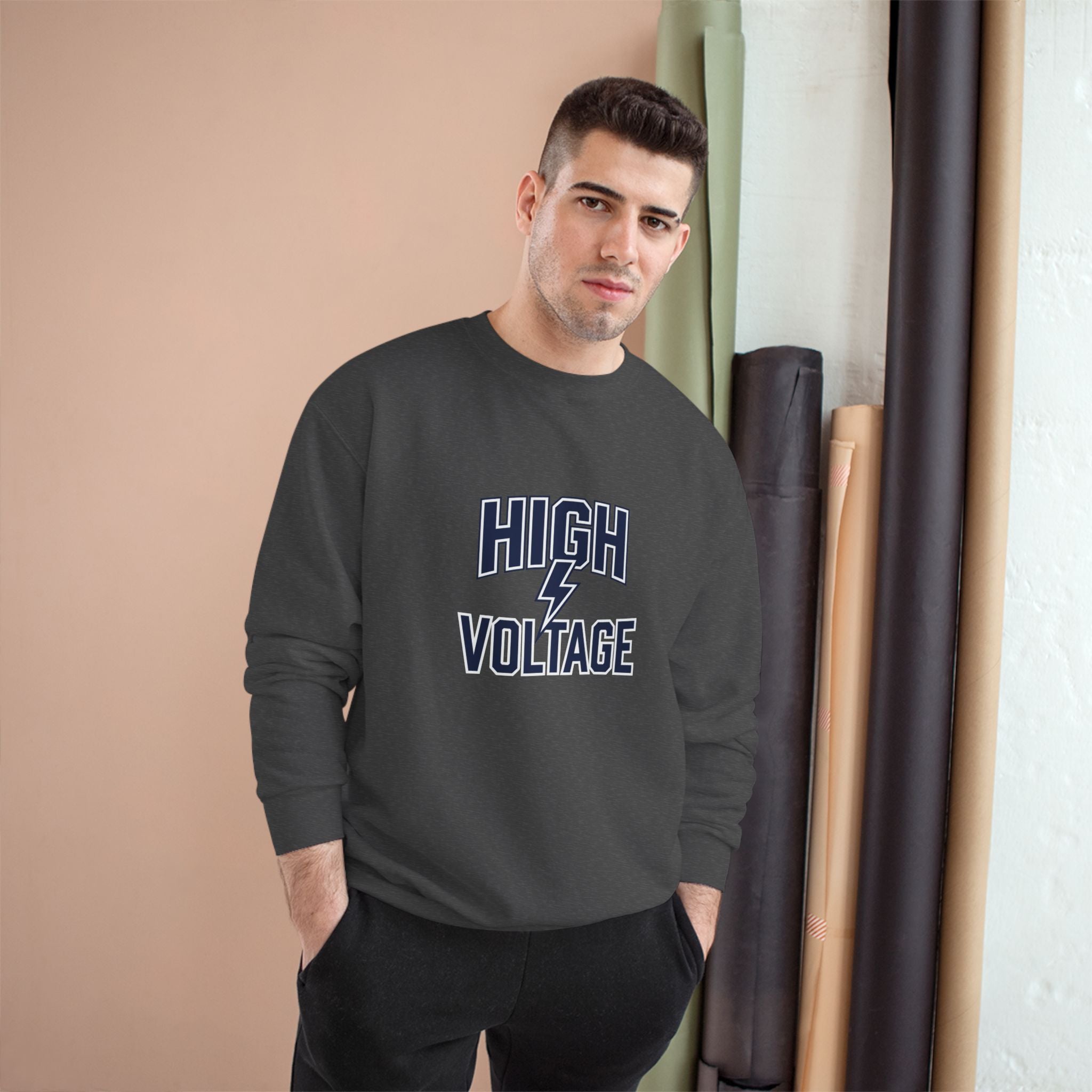 High Voltage Electrician Sweatshirt | Funny Electrician Gift Crewneck