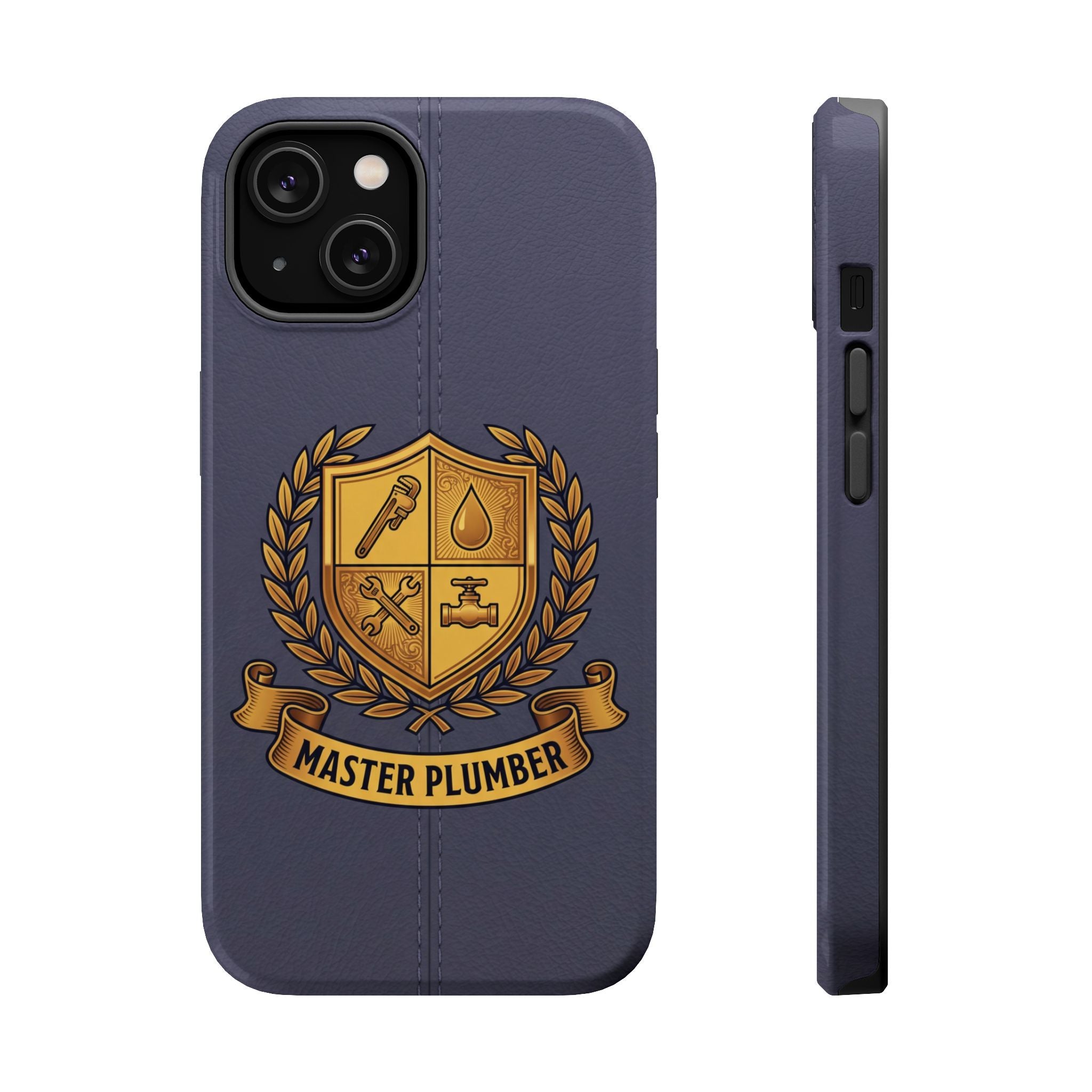Master Plumber Crest Phone Case — Heraldic Shield Wireless Charging Cover