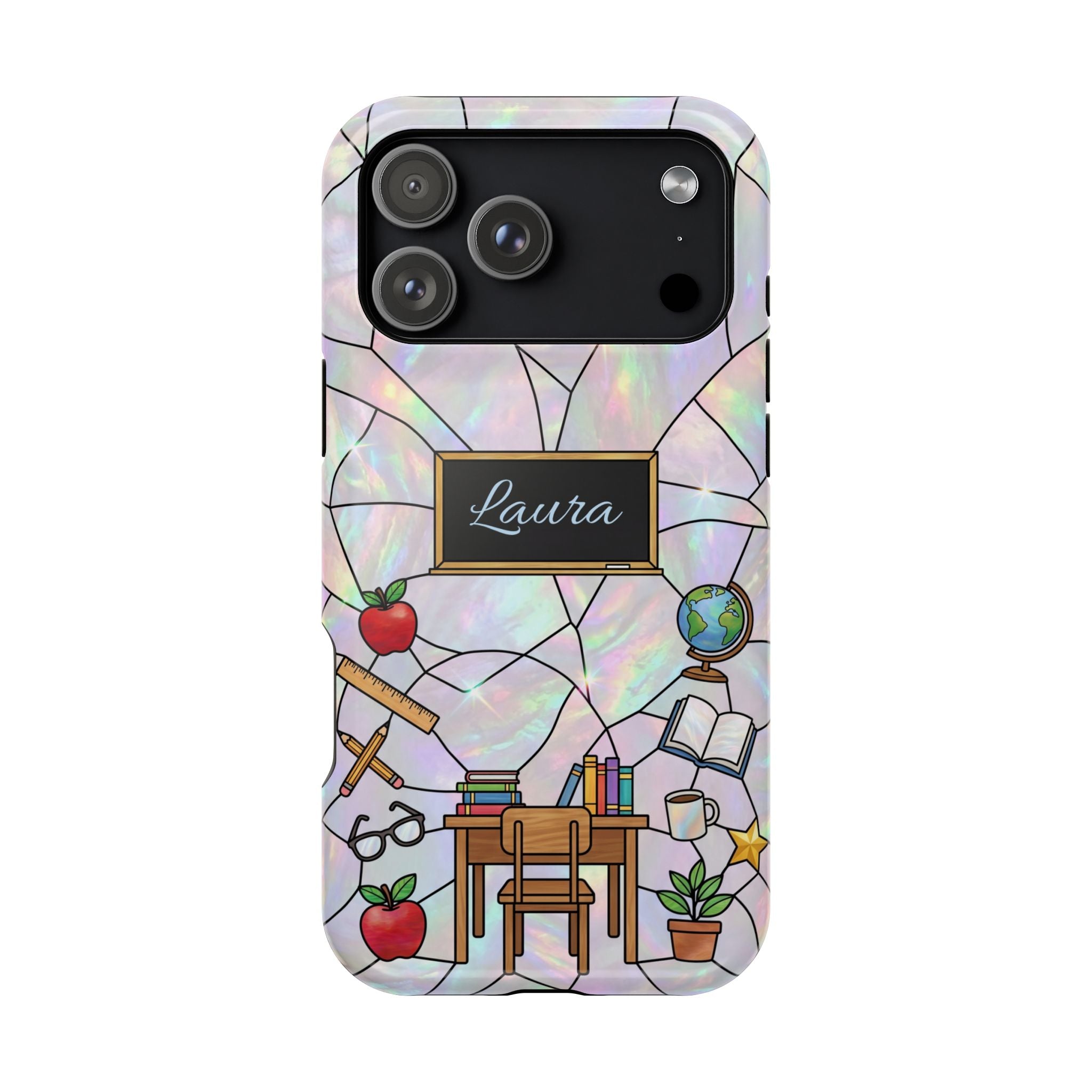 Personalized Teacher Phone Case — Impact-Resistant Wireless Charging Cover