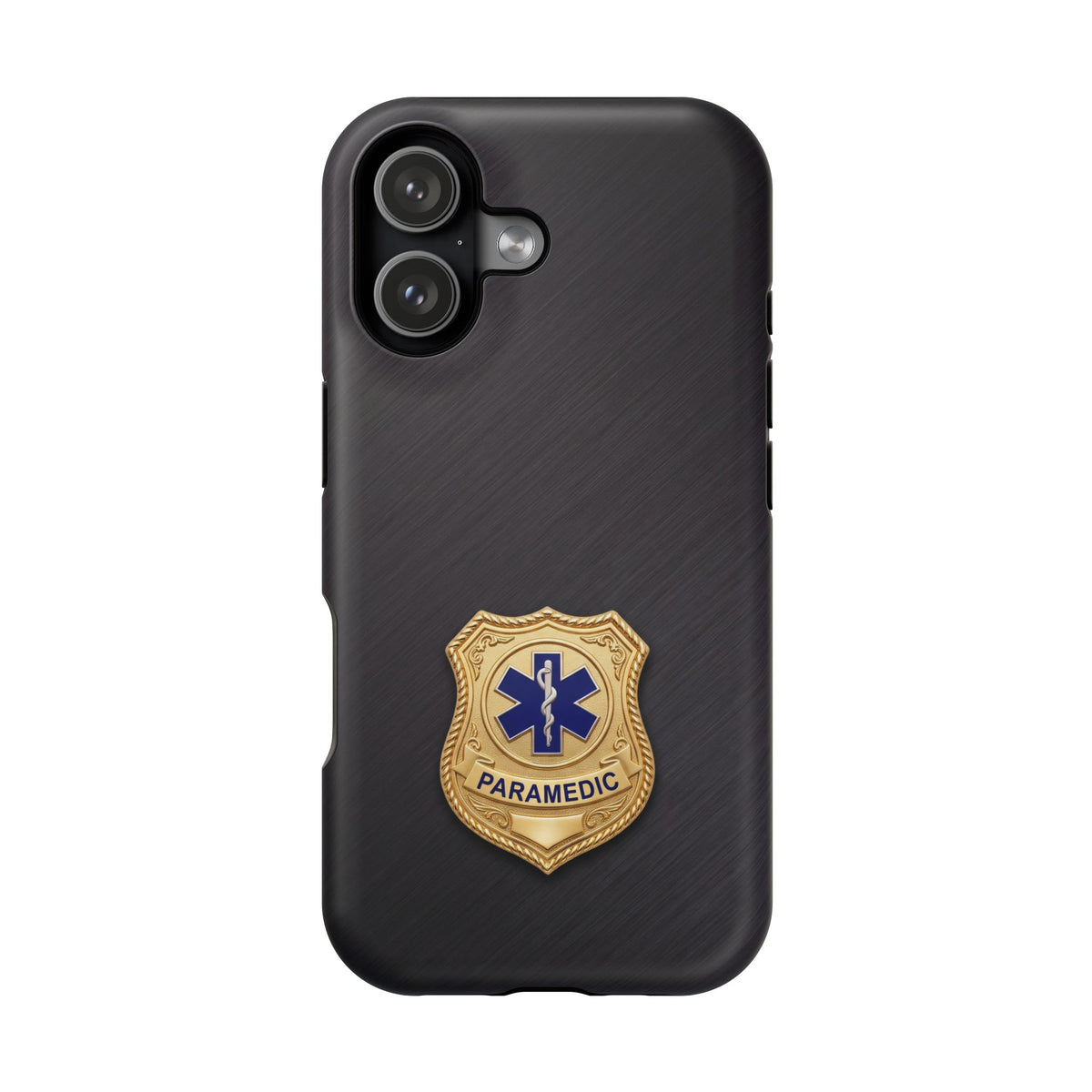 Gold Paramedic Badge Phone Case — Magnetic Wireless Charging Cover