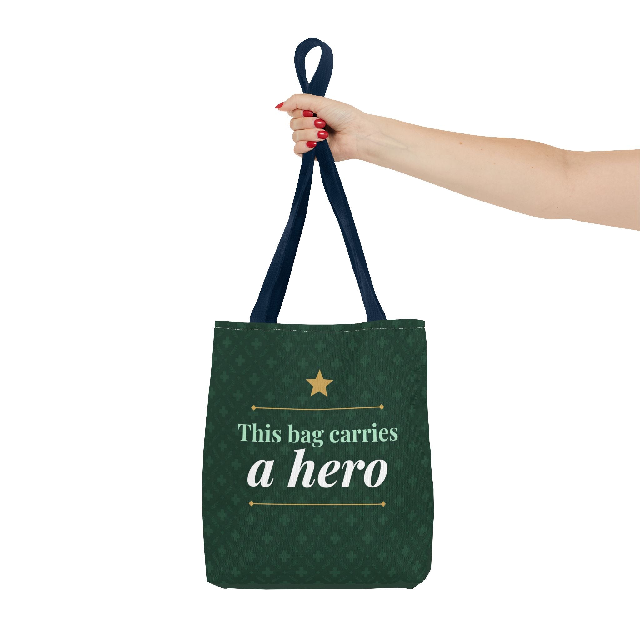 This Bag Carries a Hero Tote | Nurse Gift Tote Bag | Essential Worker Appreciation Gift | Premium Polyester Carry-All