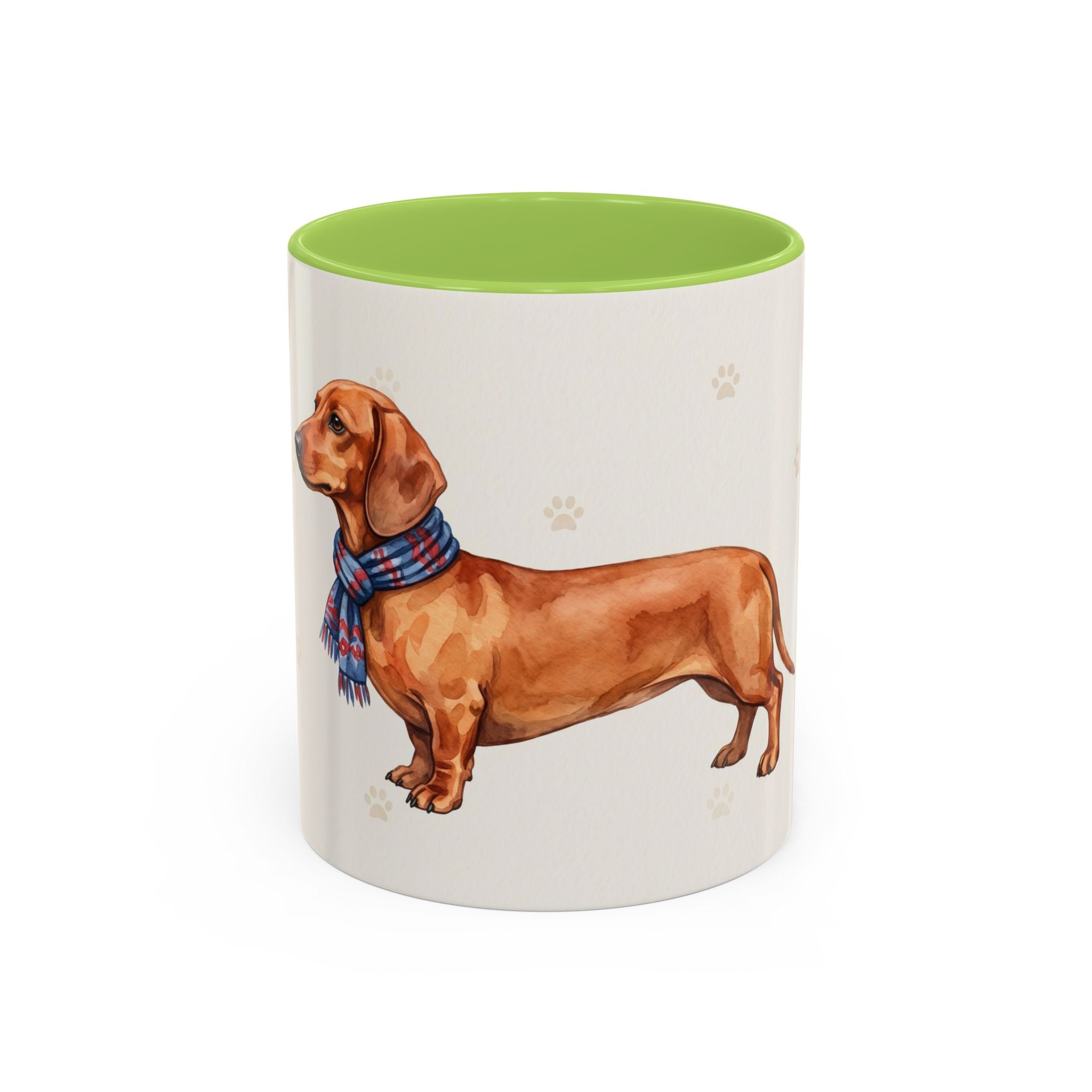 Dachshund Lover Mug – Wiener Dog with Scarf, Cute Watercolor Dachshund Gift Mug