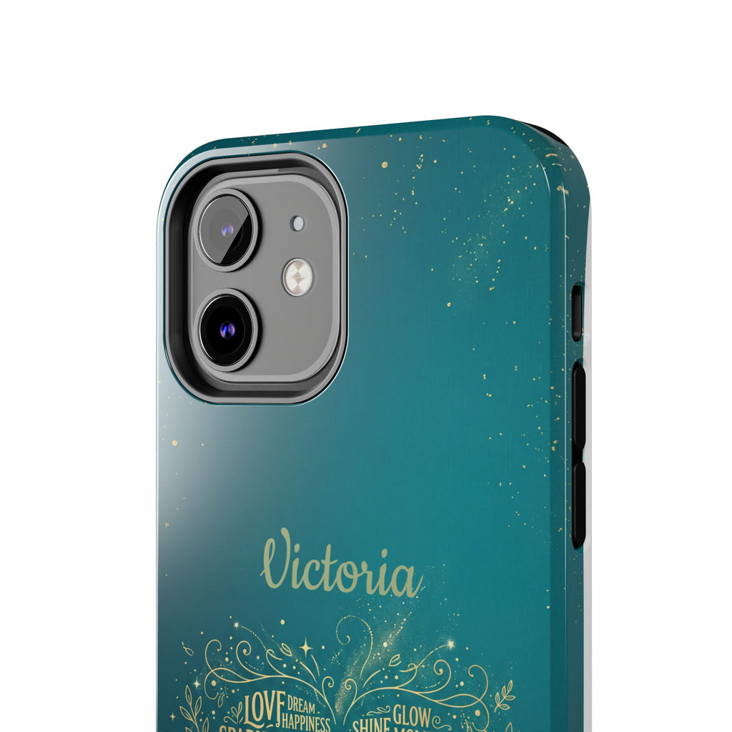 Personalized Teacher Phone Case — Custom Name Heart Word Art Design