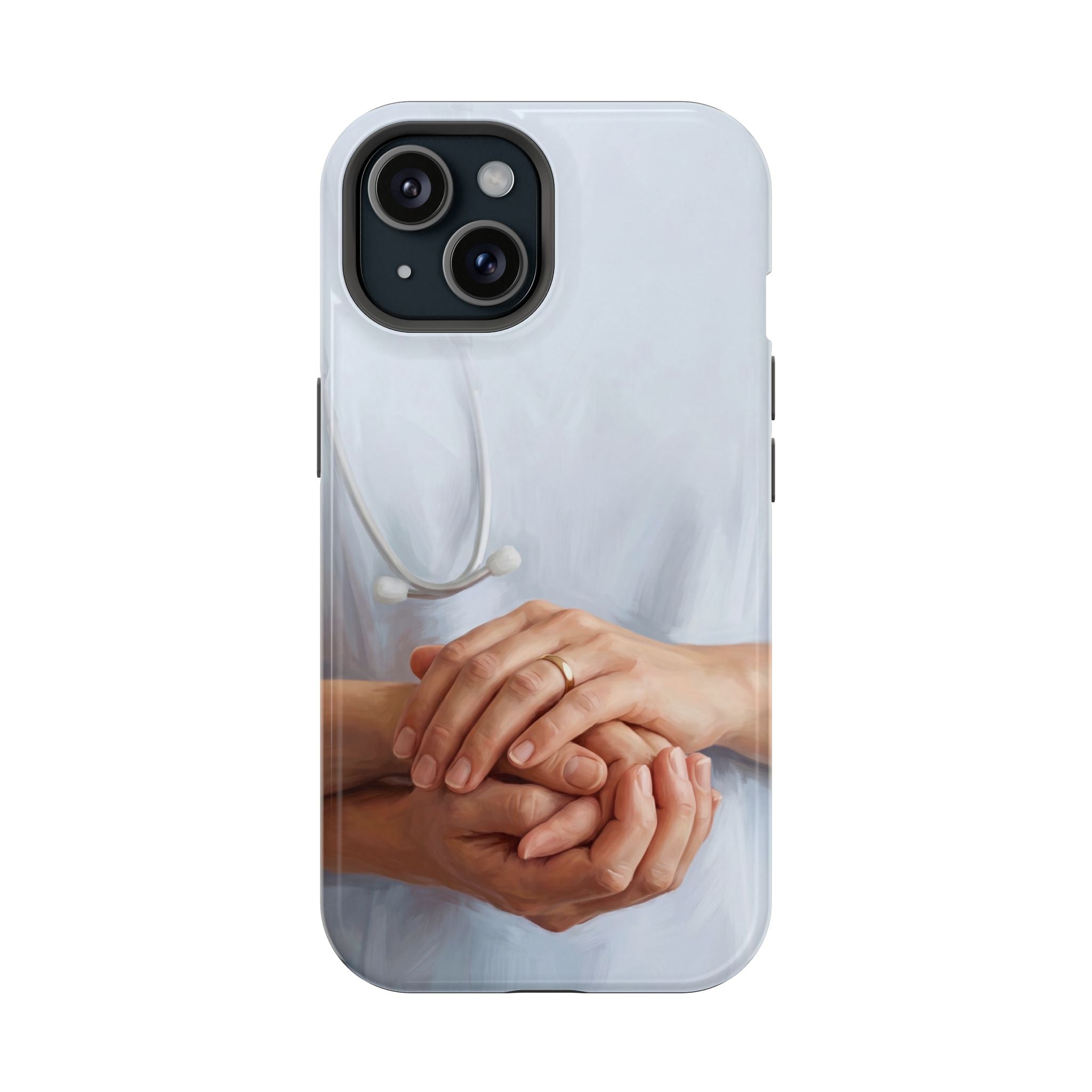 Impact-Resistant Phone Case — Caring Hands Wireless Charging Cover