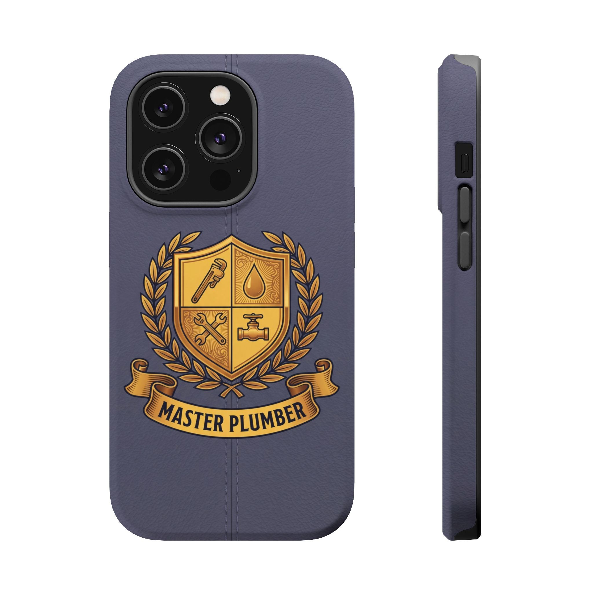 Master Plumber Crest Phone Case — Heraldic Shield Wireless Charging Cover