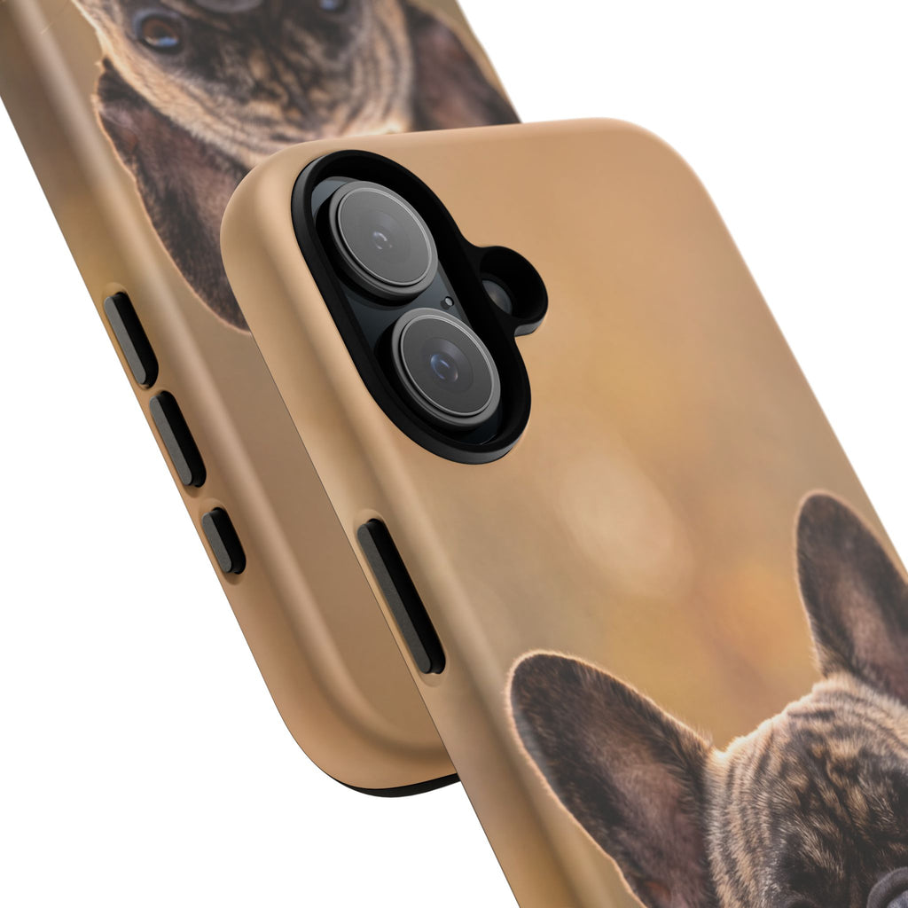 French Bulldog Portrait Phone Case | Realistic Brindle Frenchie Photo Case | iPhone & Samsung