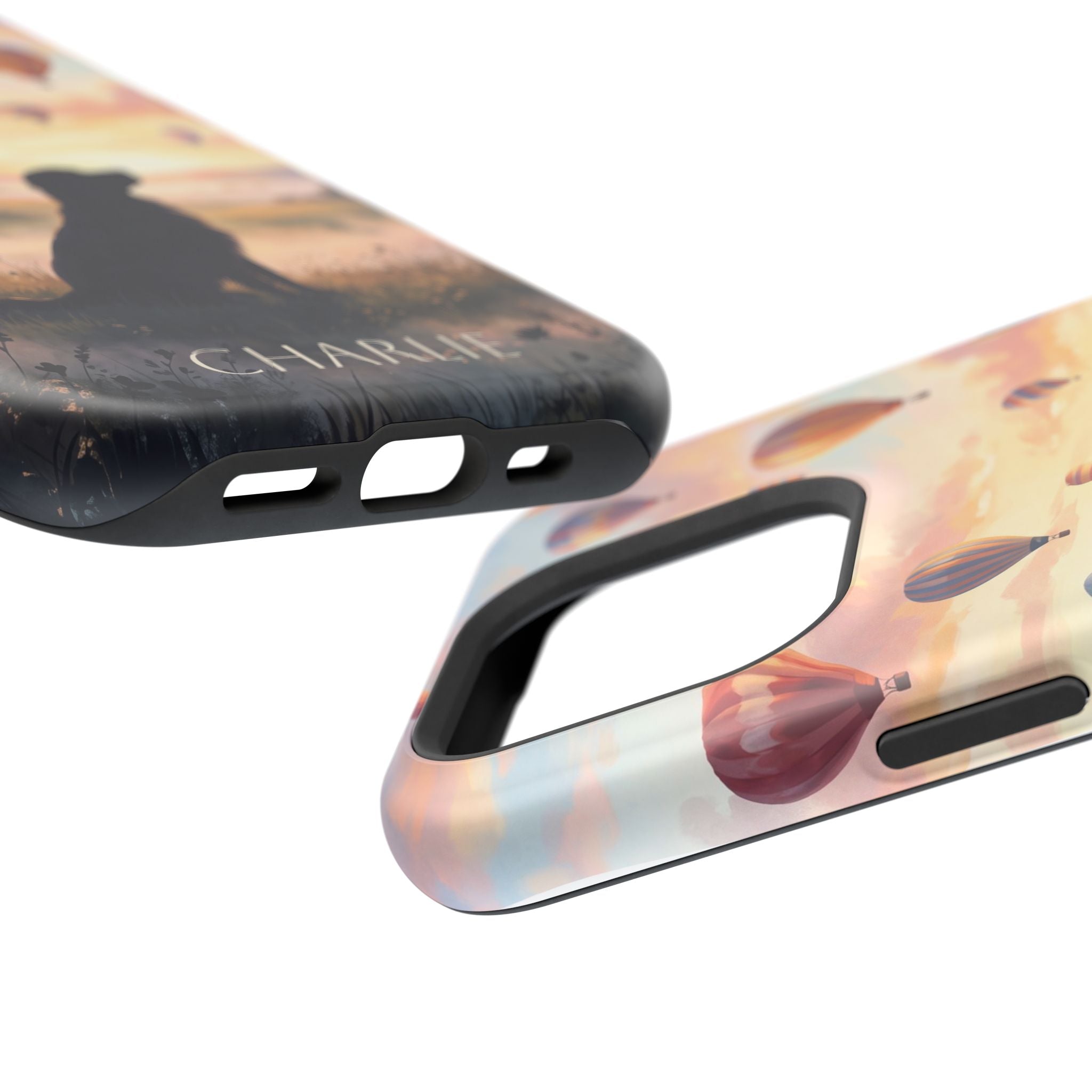 Personalized Golden Retriever Hot Air Balloon Phone Case — Wireless Charging Cover
