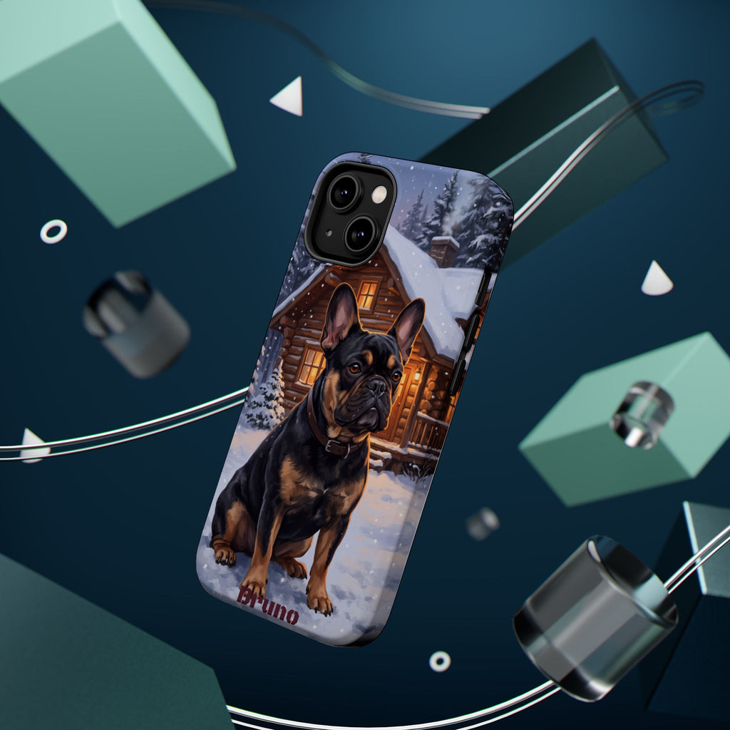 Personalized French Bulldog Cozy Cabin Phone Case — Wireless Charging Cover