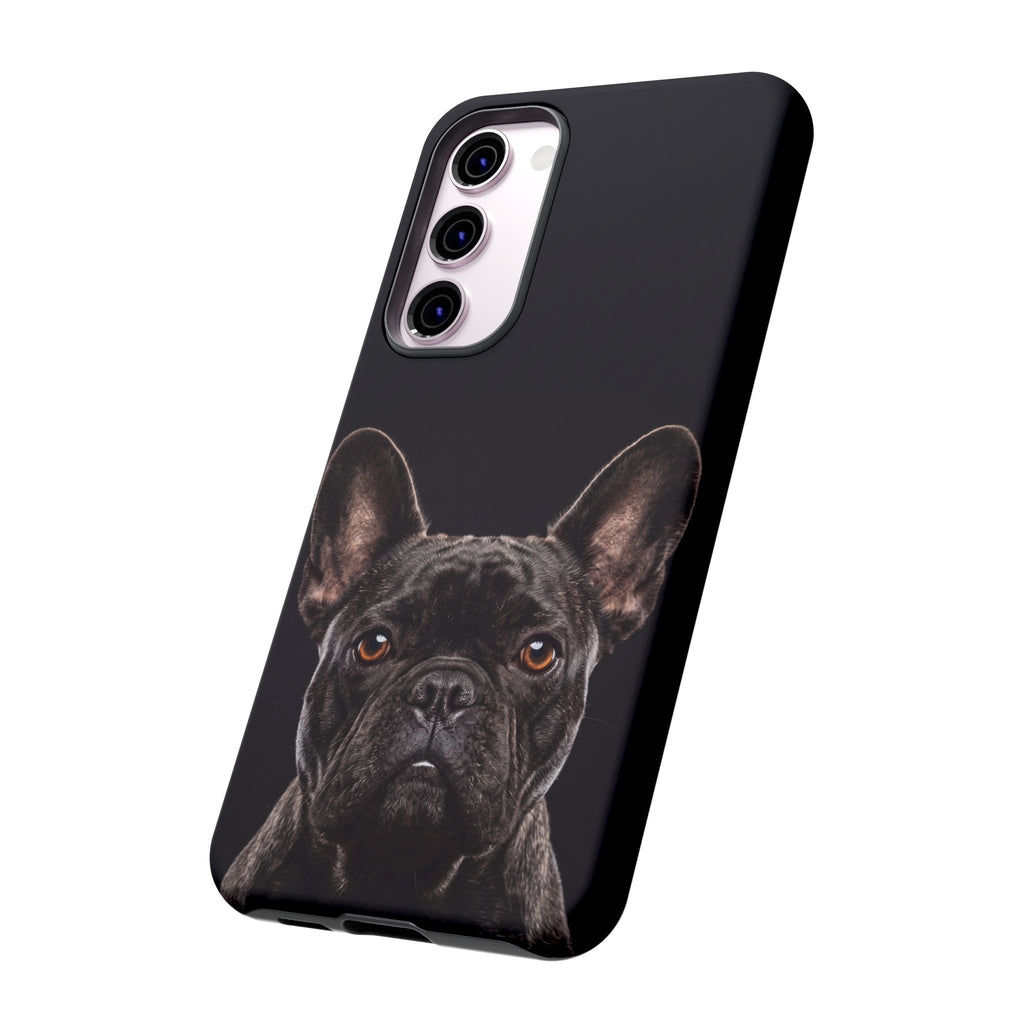 Front-Facing French Bulldog Phone Case | Dramatic Black Studio Portrait | Samsung & iPhone