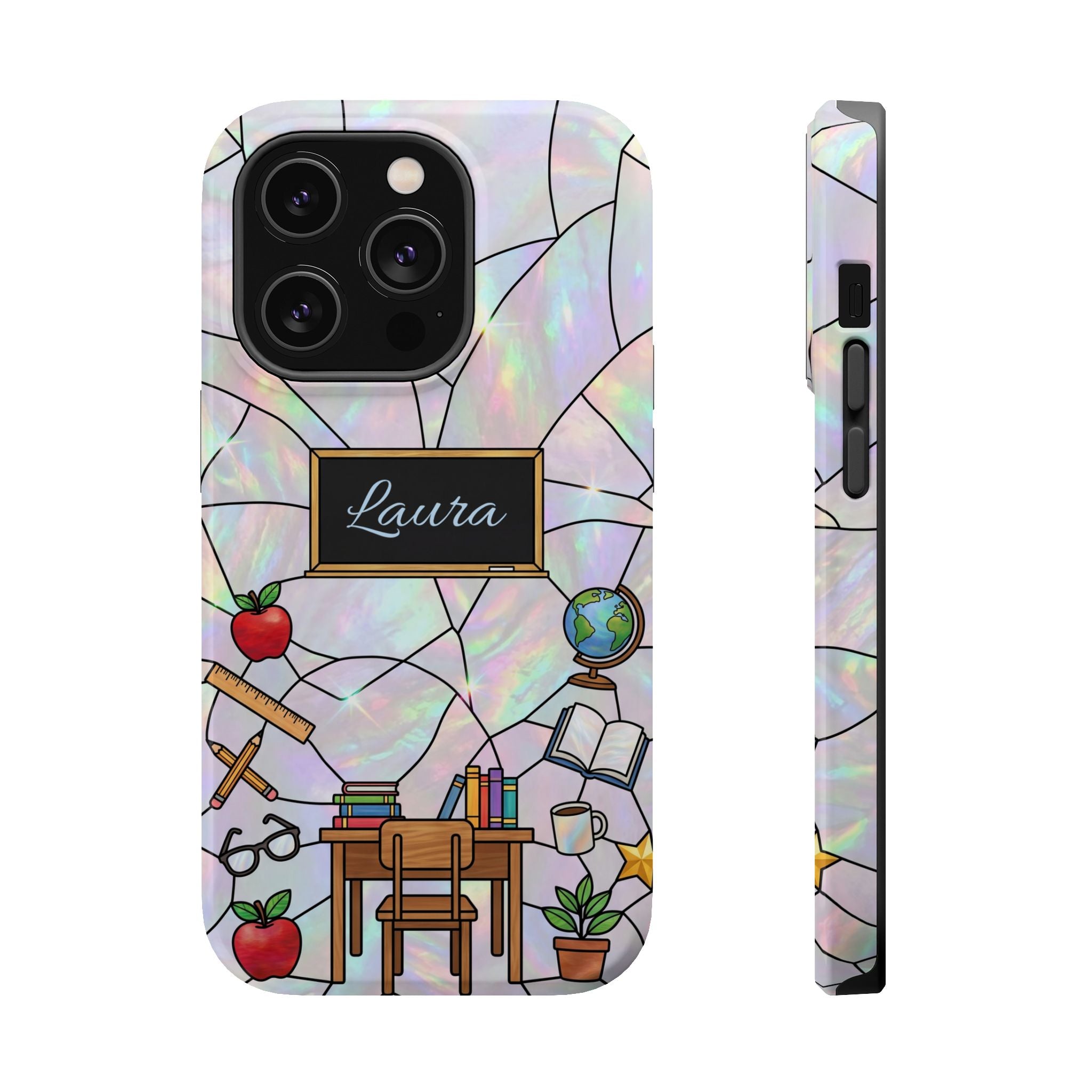 Personalized Teacher Phone Case — Impact-Resistant Wireless Charging Cover