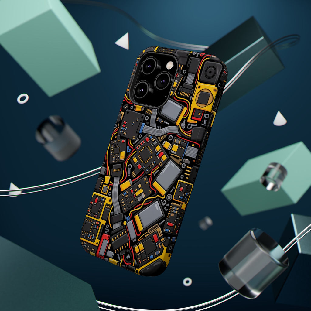 Voltage Board Phone Case — Yellow Circuit Wireless Charging Cover