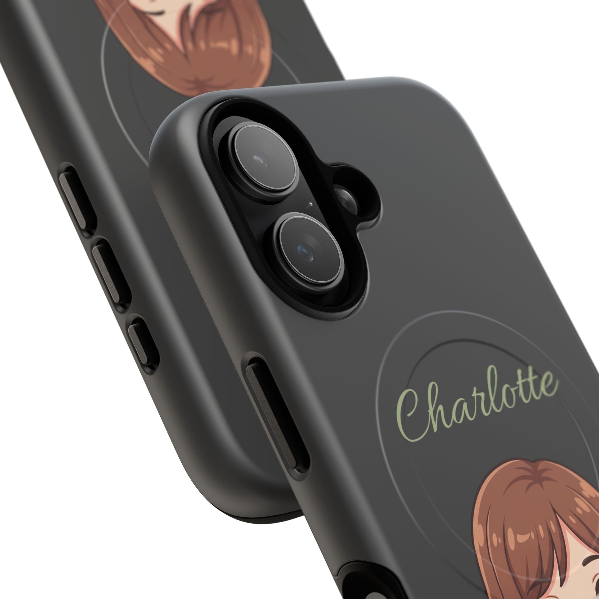 Personalized Tough Magnetic Phone Case | With Custom Name – Cute Illustrated Nurse Character Case for iPhones