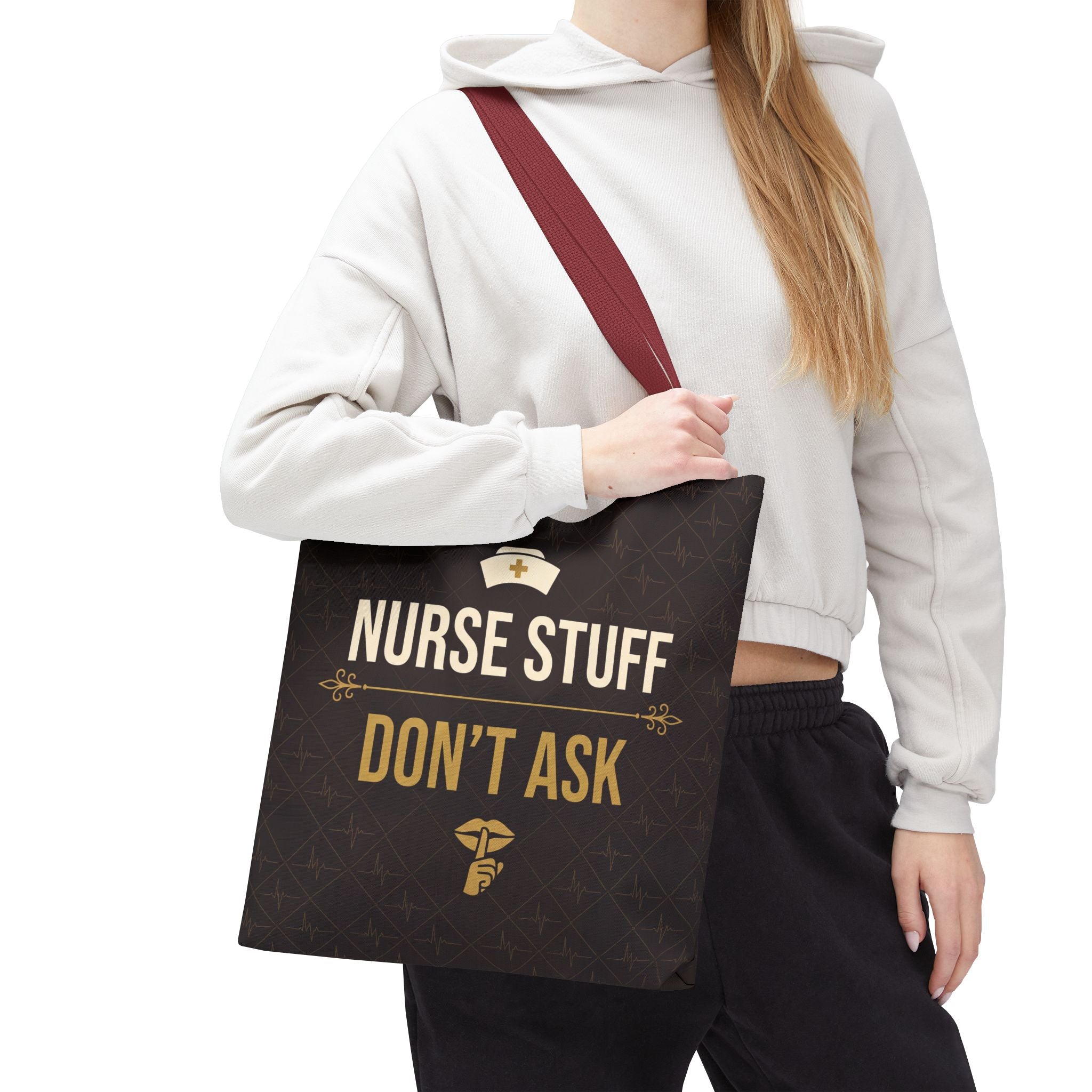 Nurse Stuff Don't Ask Tote | Funny Nurse Gift Tote Bag | Nurse Humour Appreciation Gift | Premium Polyester Carry-All