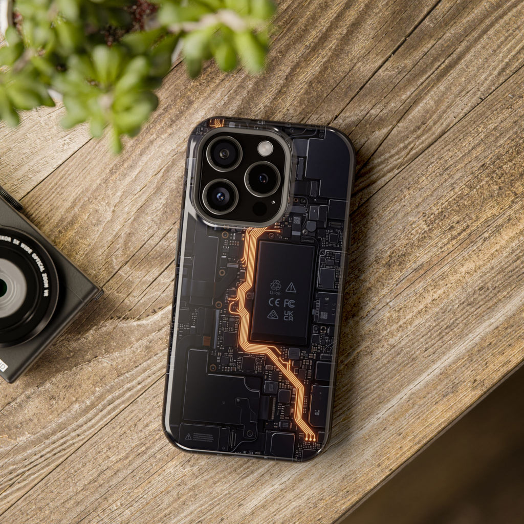 Electrician Circuit Bolt Phone Case — Impact-Resistant Wireless Charging Cover