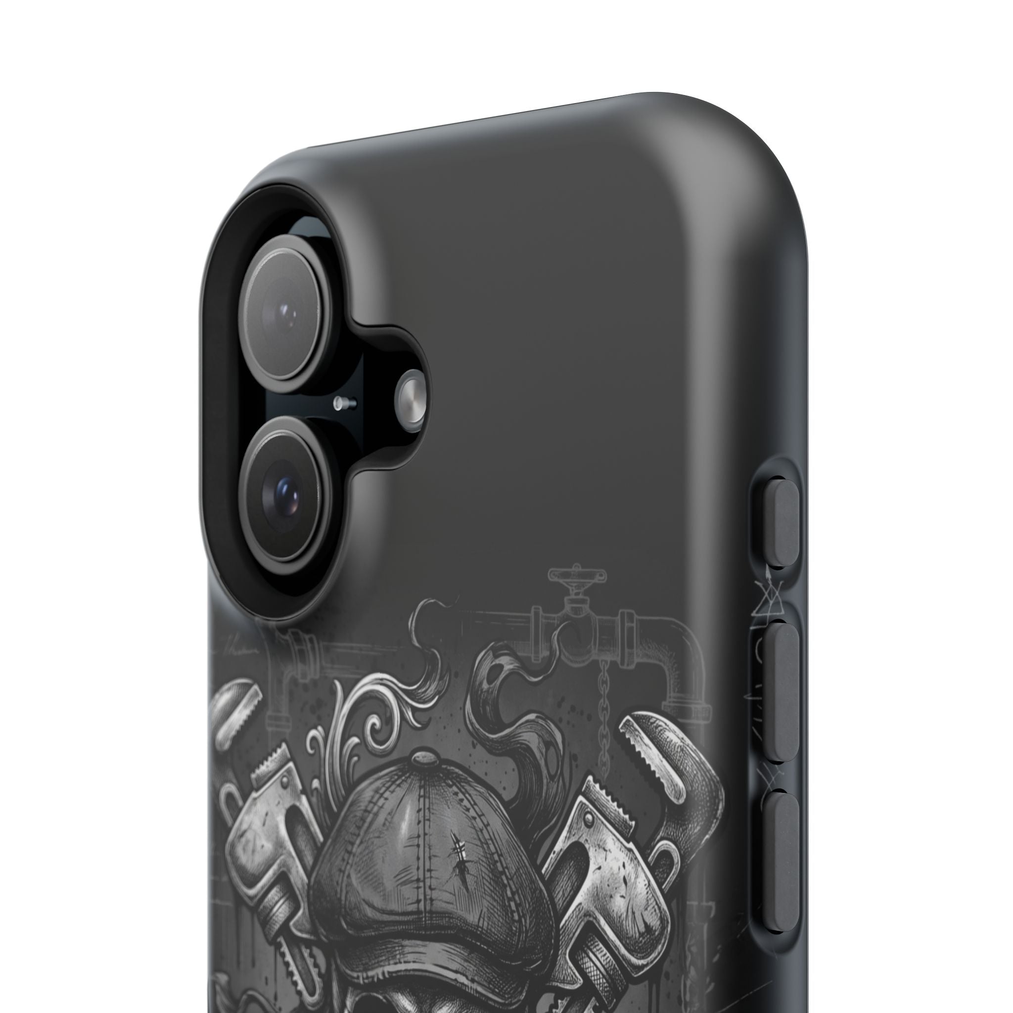 Skull & Wrenches Plumber Phone Case — Wireless Charging Cover