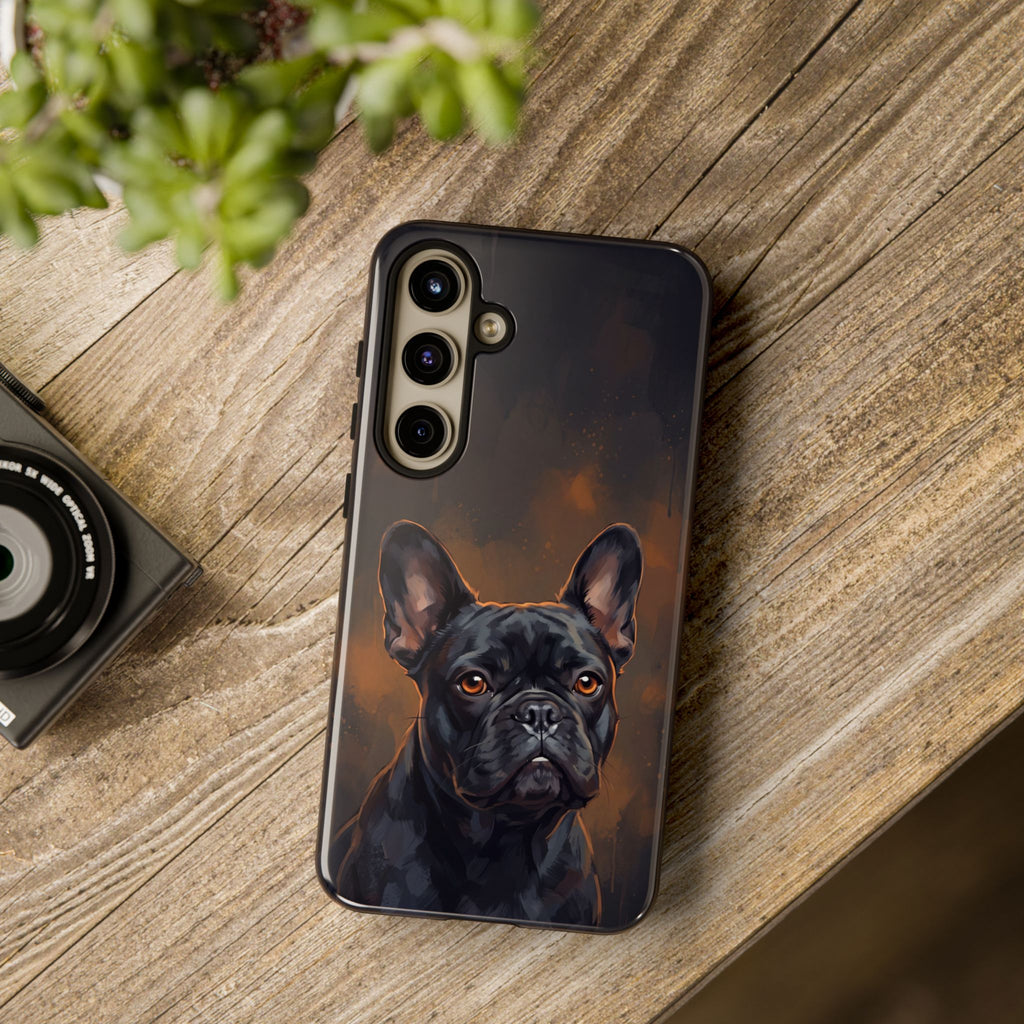 Moody French Bulldog Portrait Phone Case | Dramatic Studio Photography Style | iPhone & Samsung