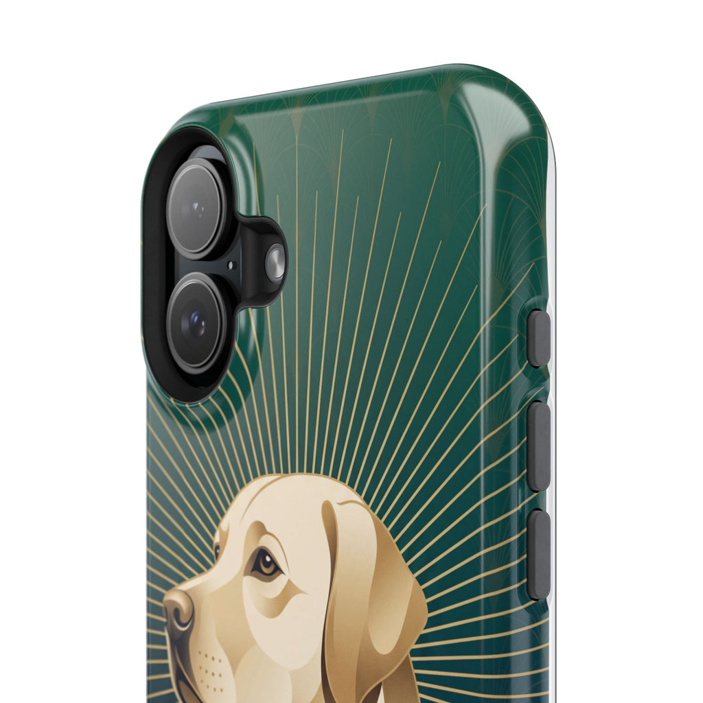 Art Deco Labrador Phone Case — Tough Magnetic Case with Wireless Charging