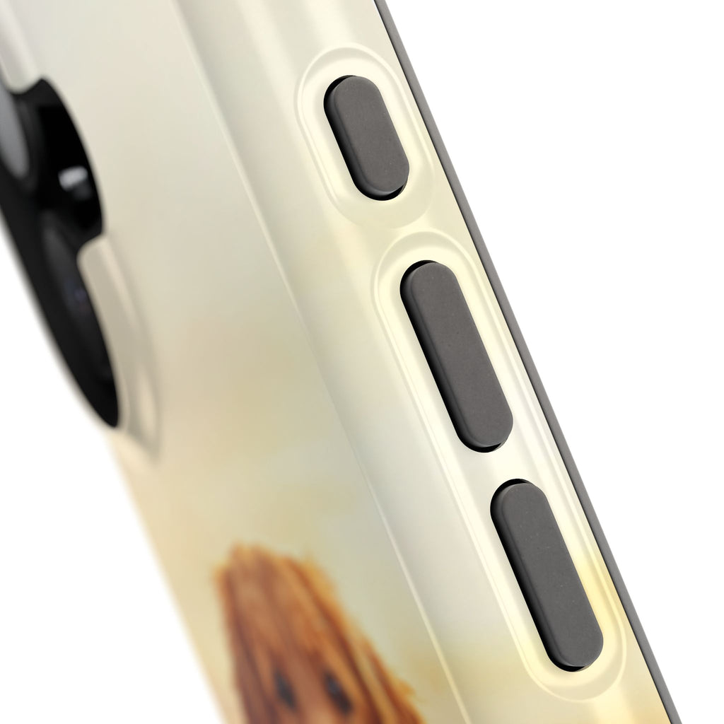 Beach Golden Retriever Phone Case — Impact-Resistant Wireless Charging Cover