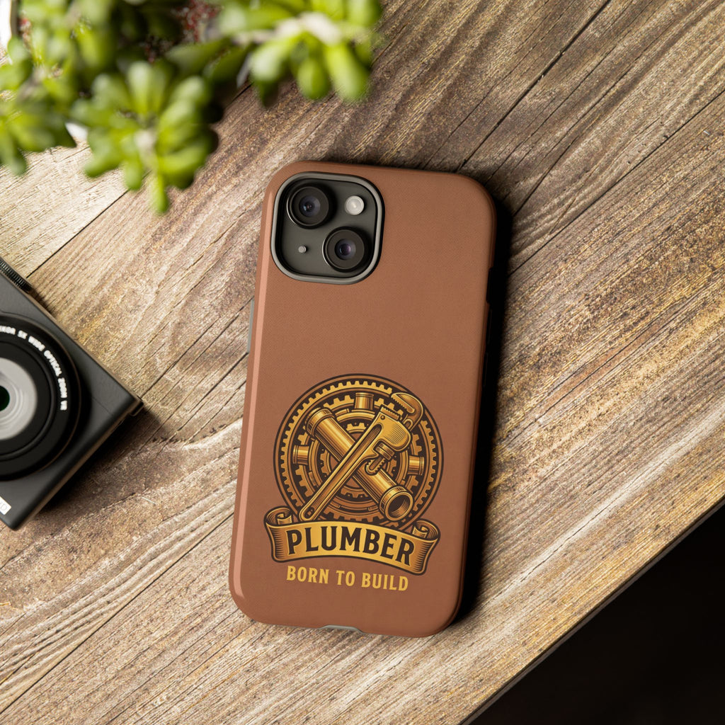 Plumber Born to Build Leather Phone Case - Samsung & iPhone Series