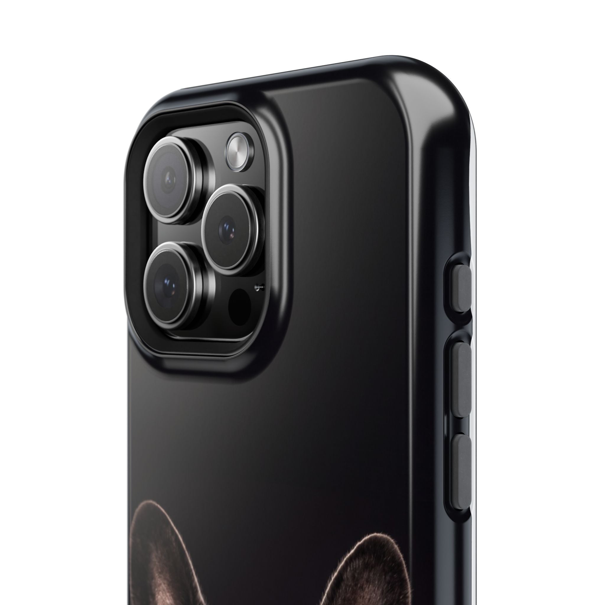 Black French Bulldog Phone Case — Impact-Resistant Wireless Charging Cover