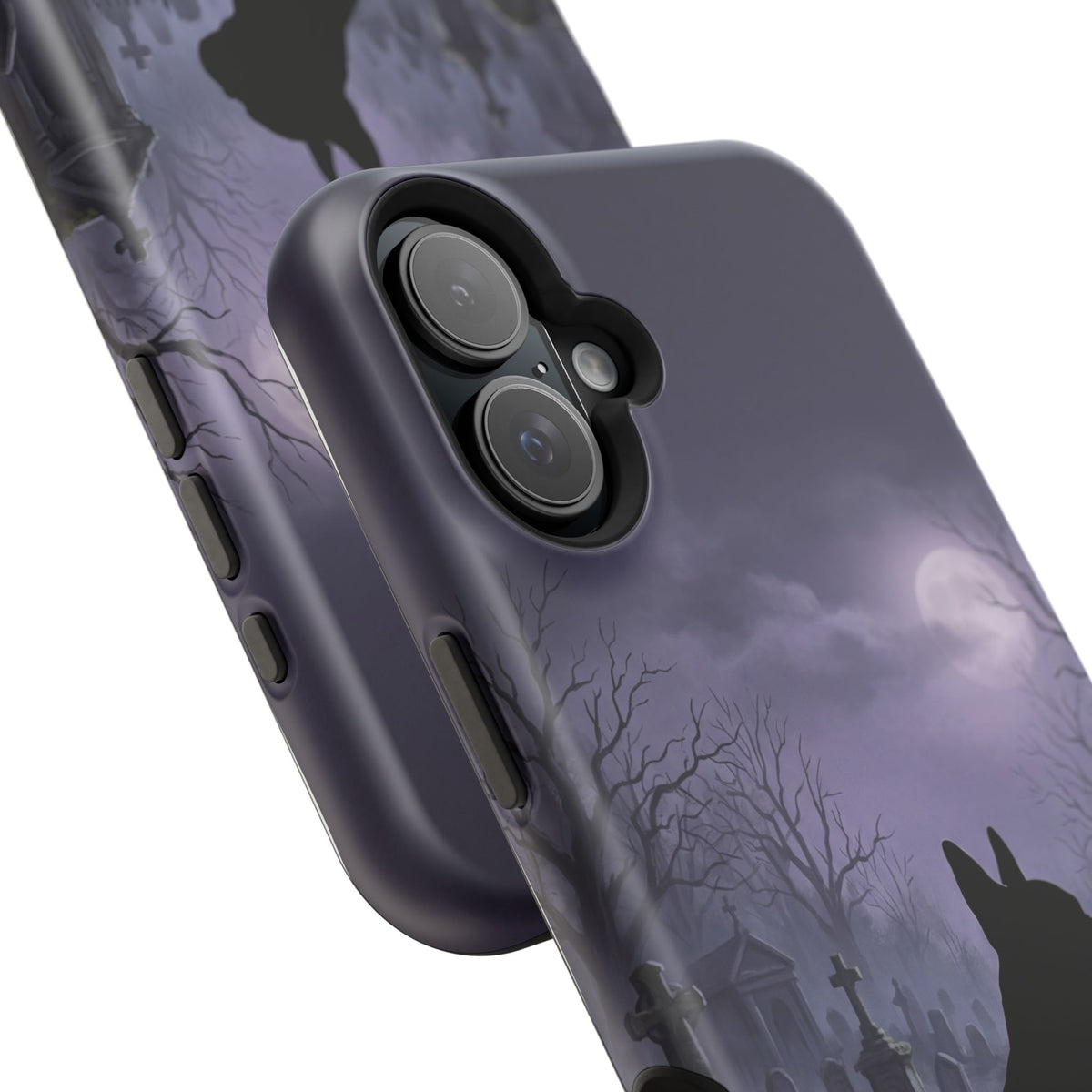 Personalized French Bulldog Moonlit Graveyard Phone Case — Wireless Charging Cover