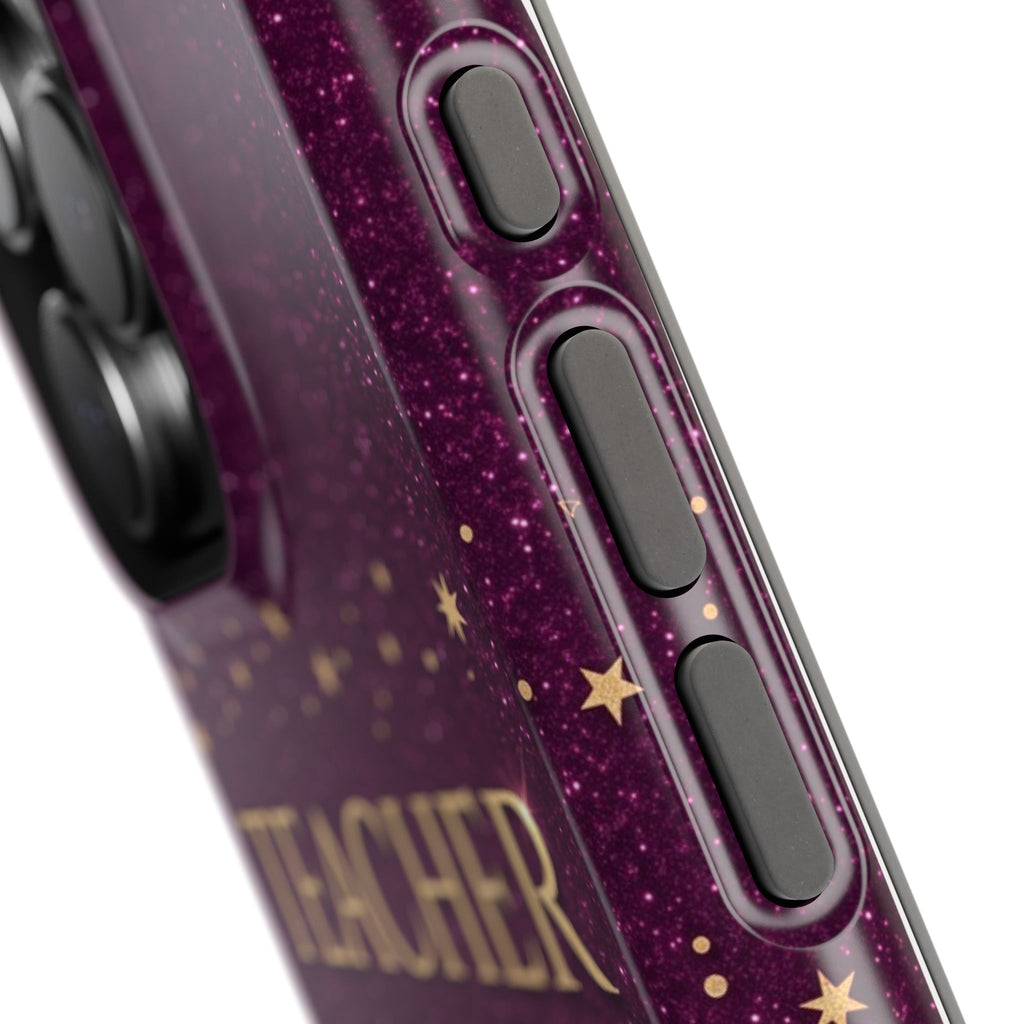 Teacher Life Glitter Butterfly Phone Case — Wireless Charging Cover