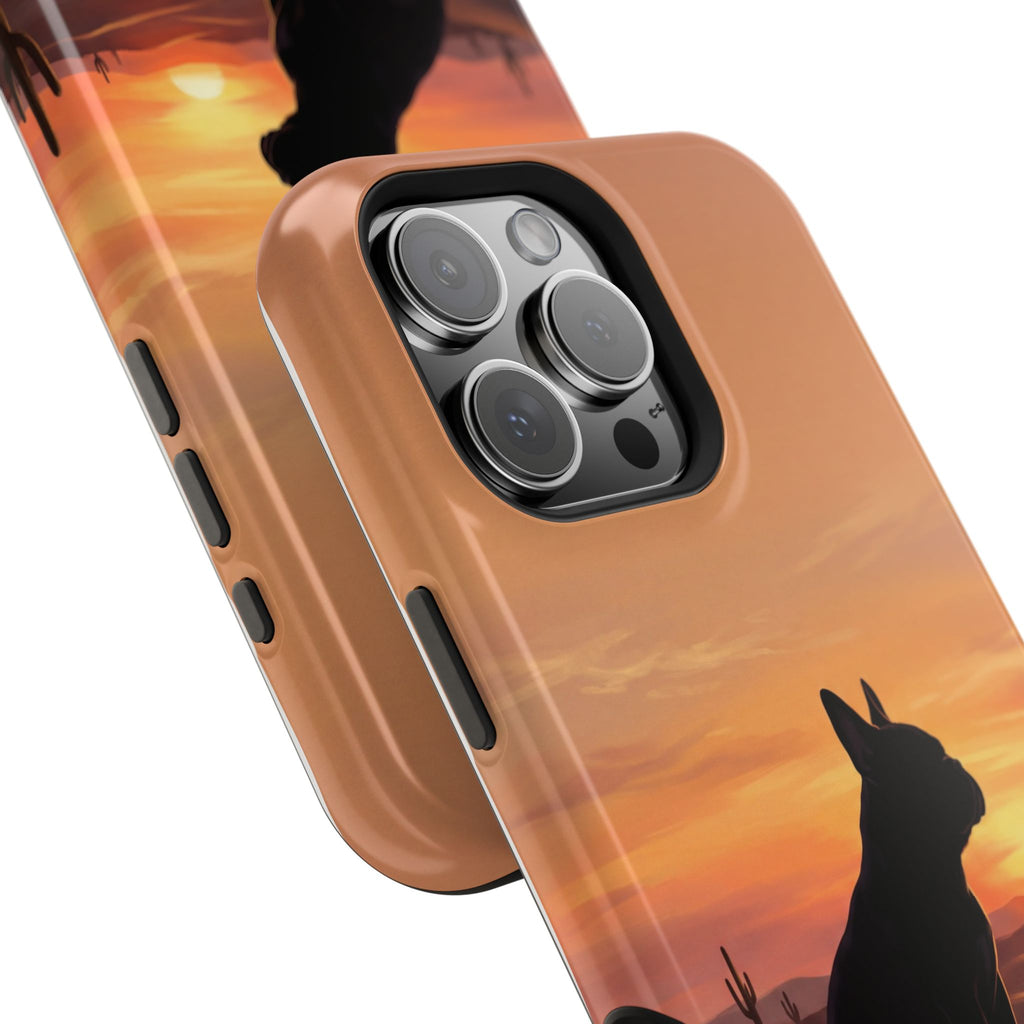Personalized French Bulldog Desert Sunset Phone Case — Wireless Charging Cover