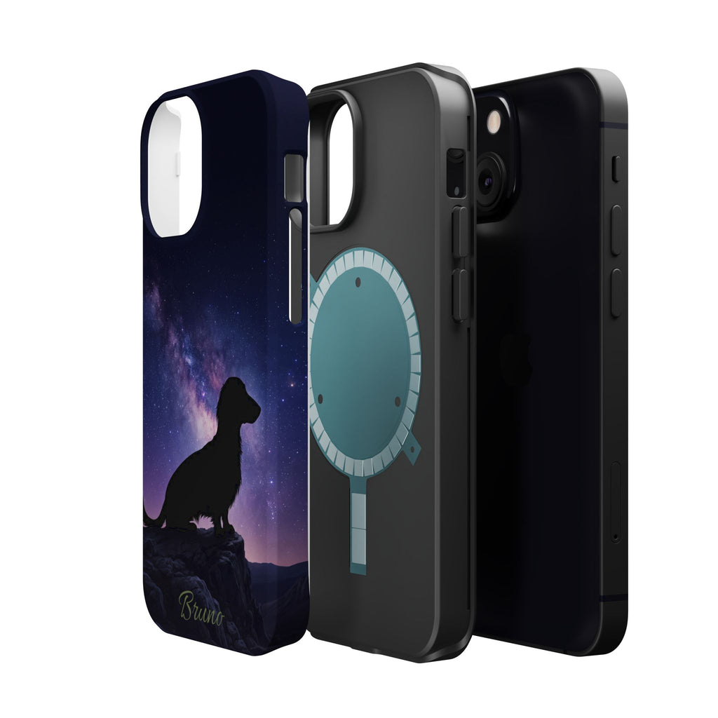 Personalized Dachshund Starry Night Phone Case — Wireless Charging Cover