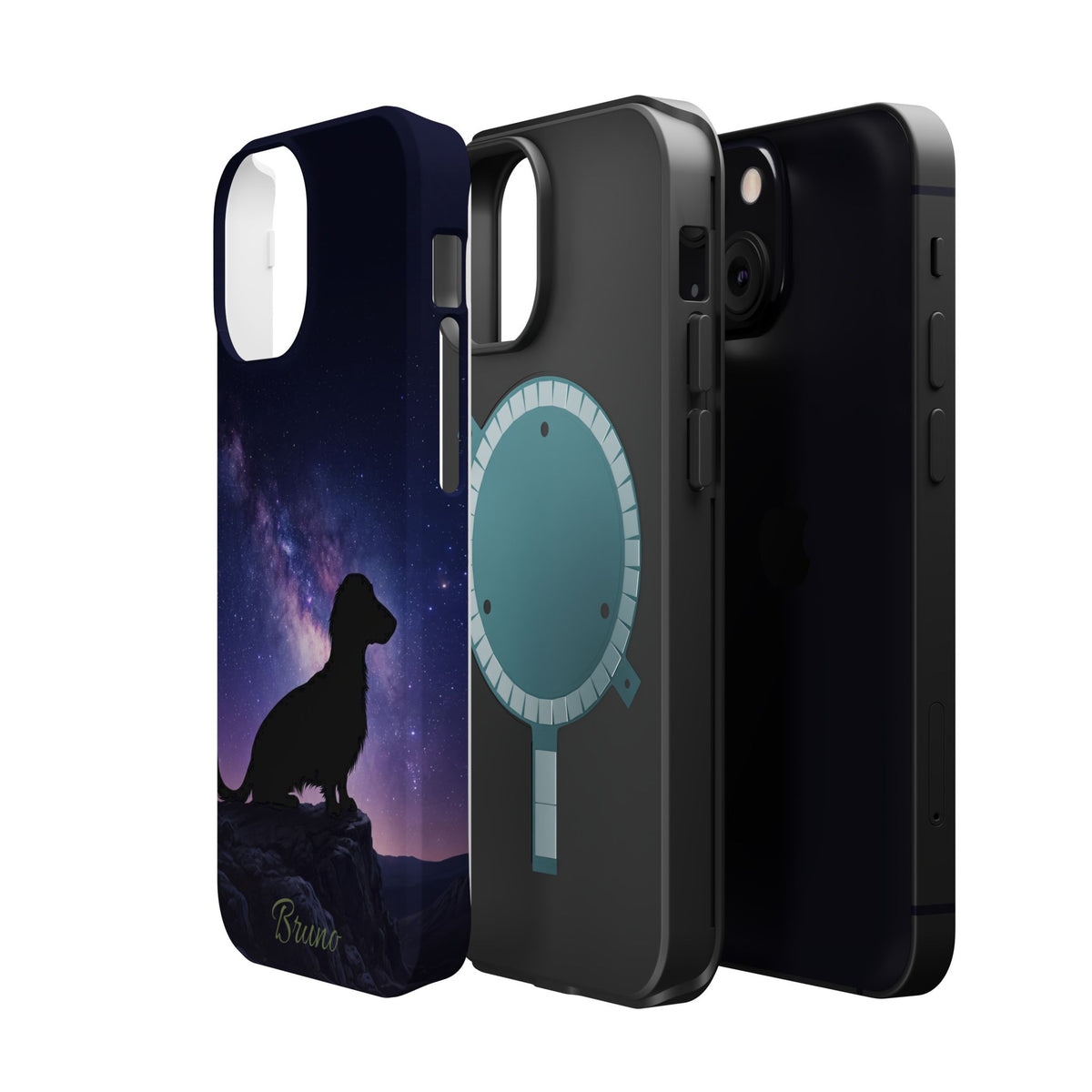 Personalized Dachshund Starry Night Phone Case — Wireless Charging Cover