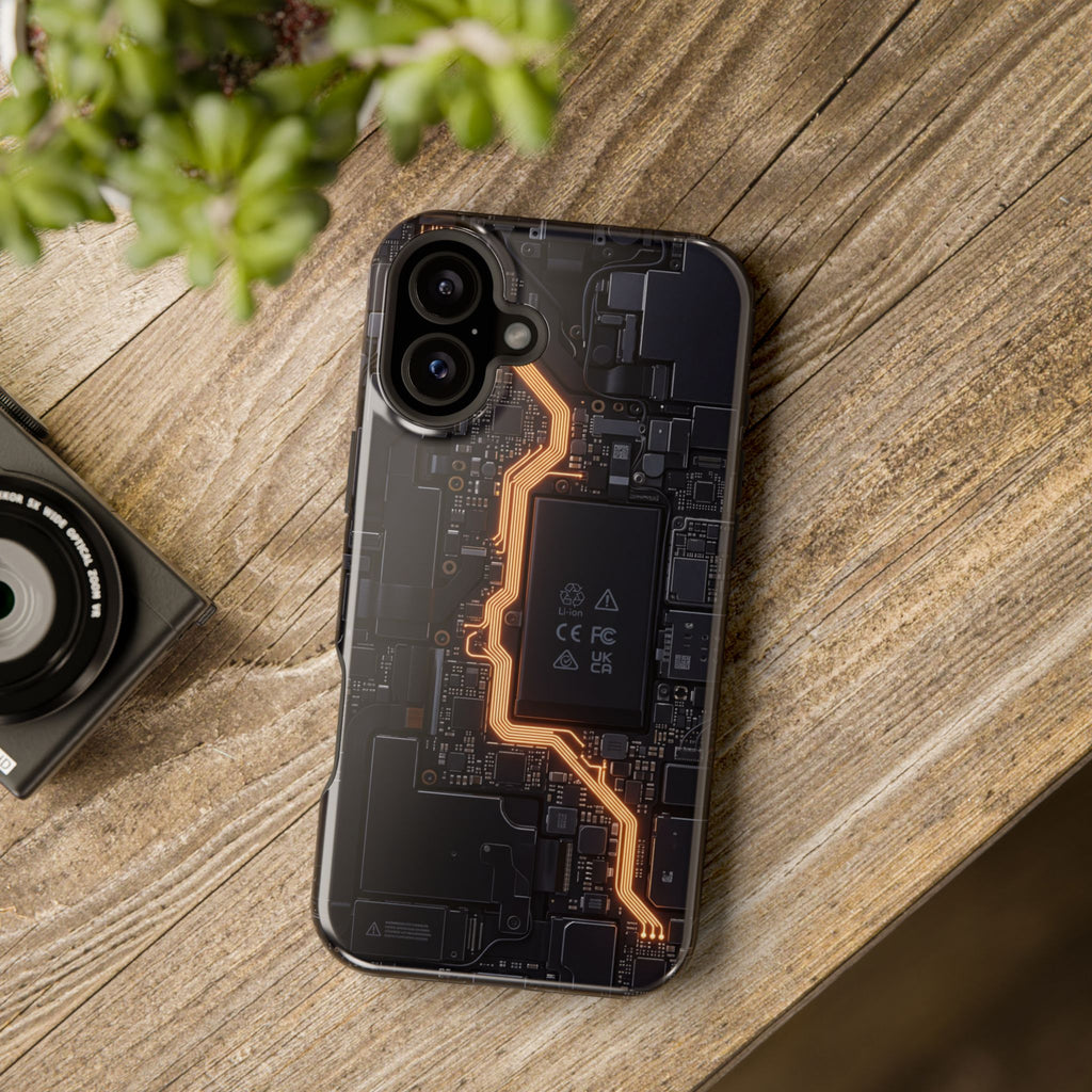 Electrician Circuit Bolt Phone Case — Impact-Resistant Wireless Charging Cover