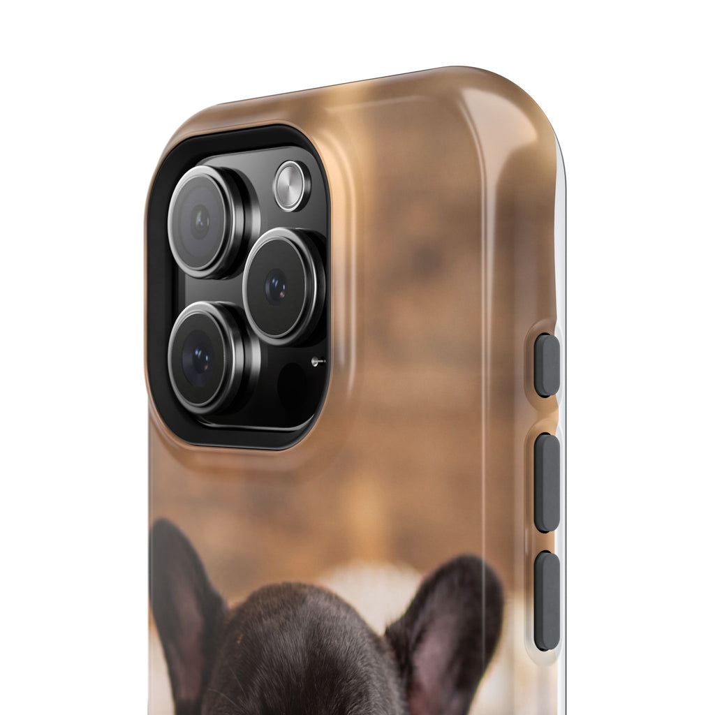 Sleepy French Bulldog Phone Case — Impact-Resistant Wireless Charging Cover