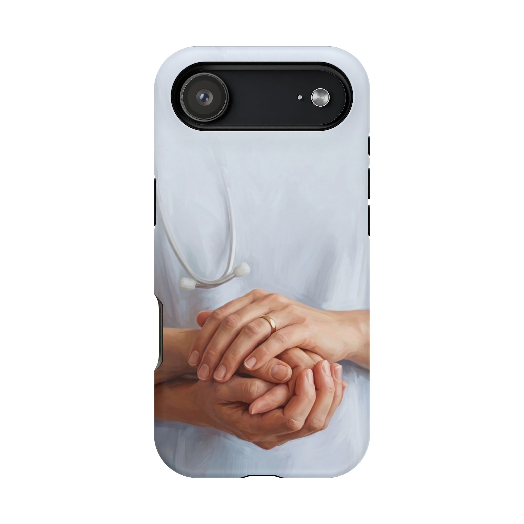 Impact-Resistant Phone Case — Caring Hands Wireless Charging Cover