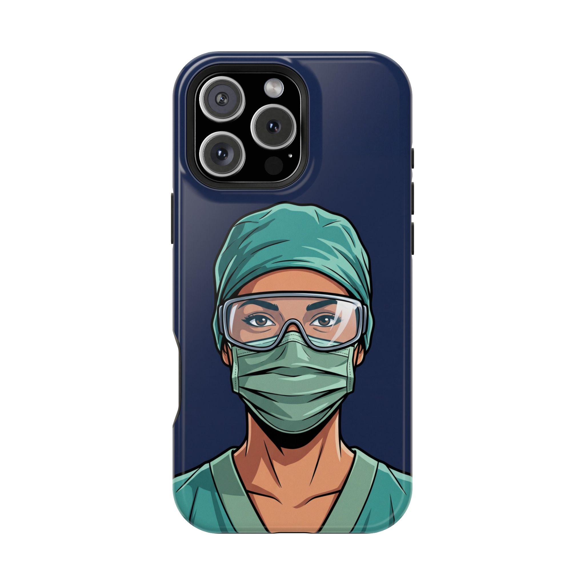 Bold Nurse Portrait Phone Case — Magnetic Wireless Charging Cover