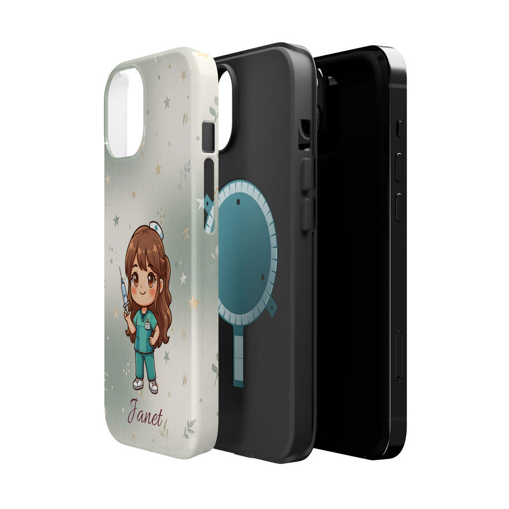 Personalized Nurse with Syringe Phone Case — Wireless Charging Cover