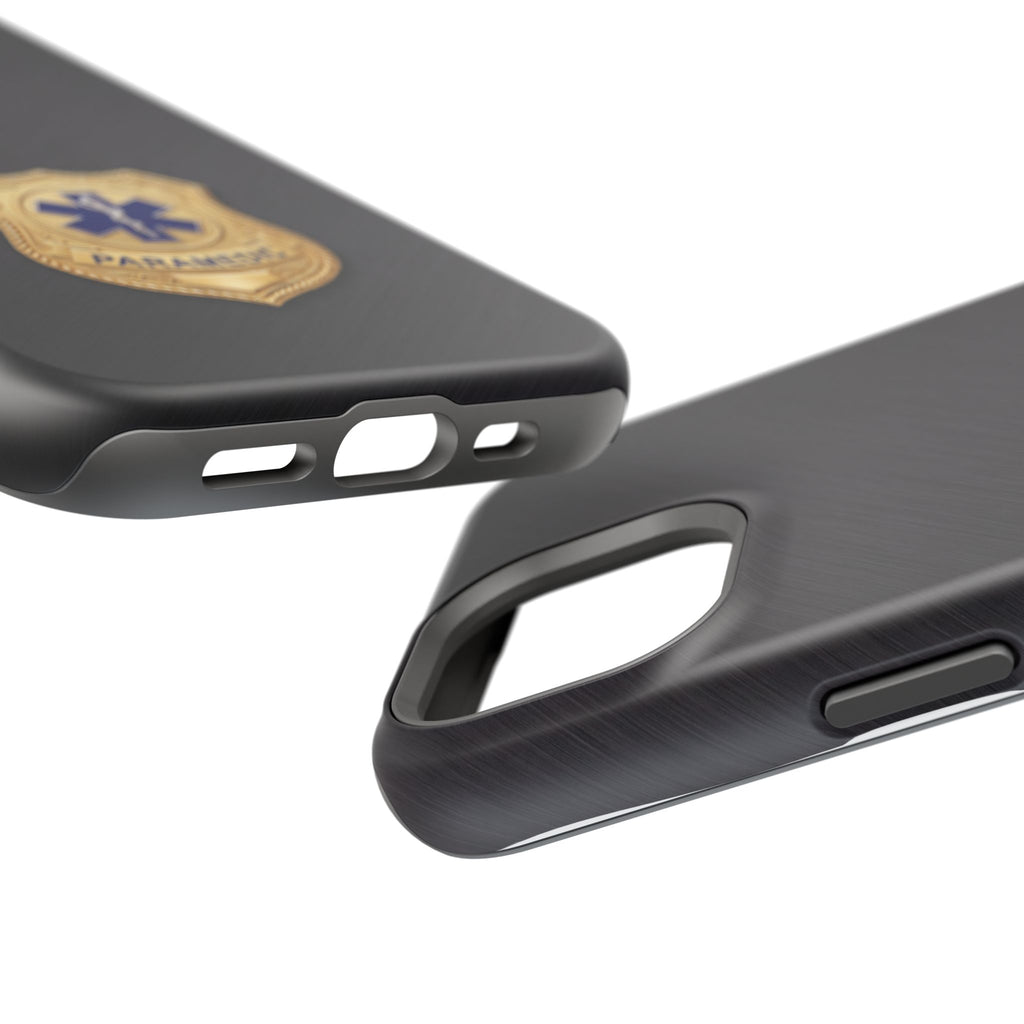 Gold Paramedic Badge Phone Case — Magnetic Wireless Charging Cover