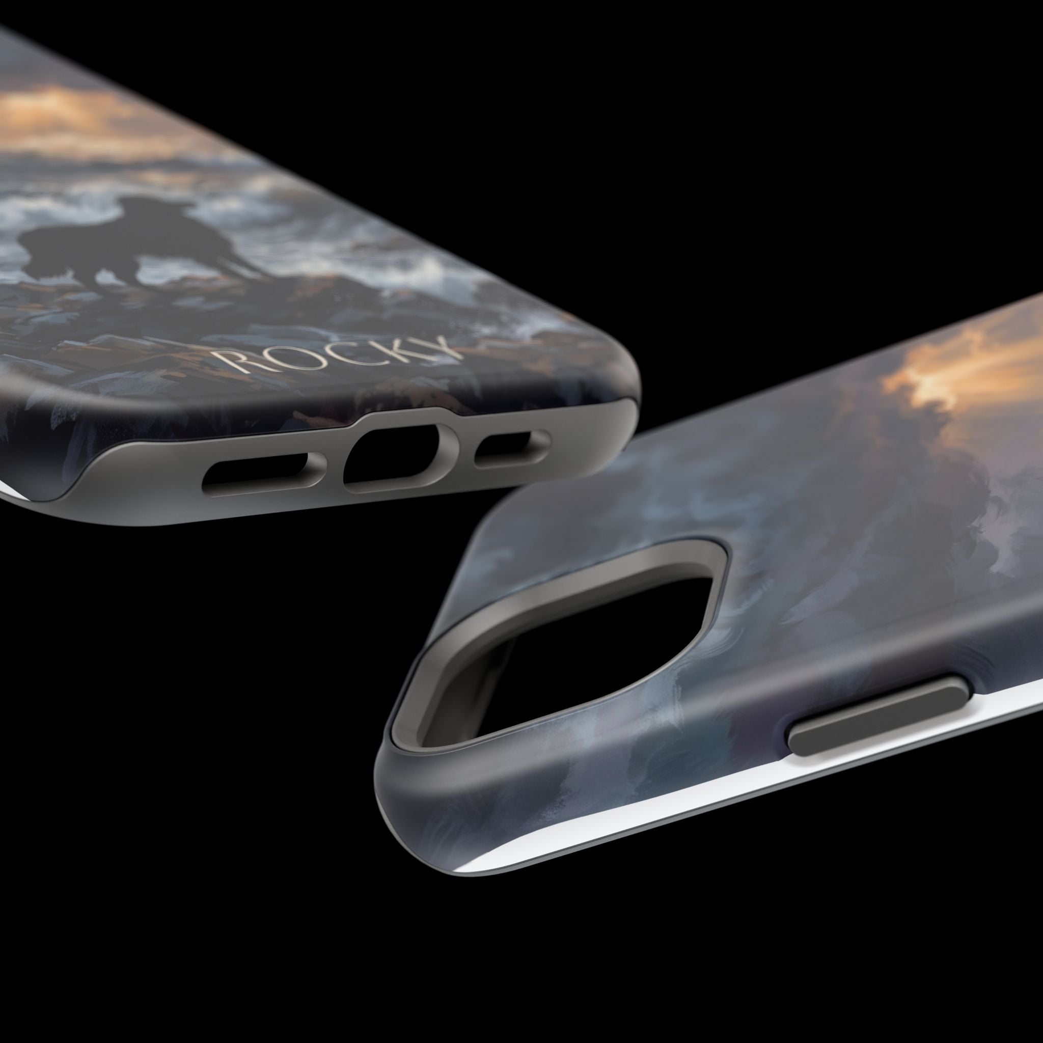 Personalized Golden Retriever Stormy Sea Phone Case — Wireless Charging Cover