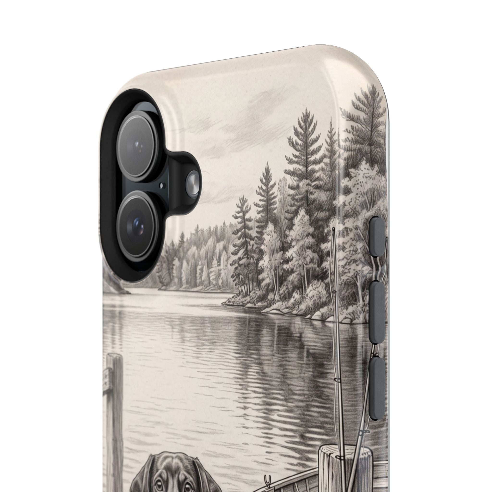 Personalized Dachshund Sunset Beach Phone Case — Wireless Charging Cover
